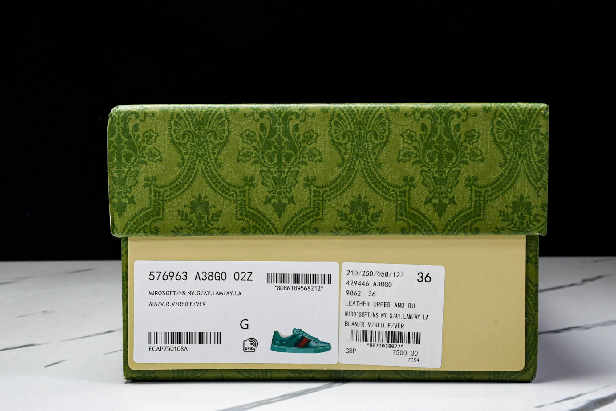 Guссi Ace Web 'Green Monogram'