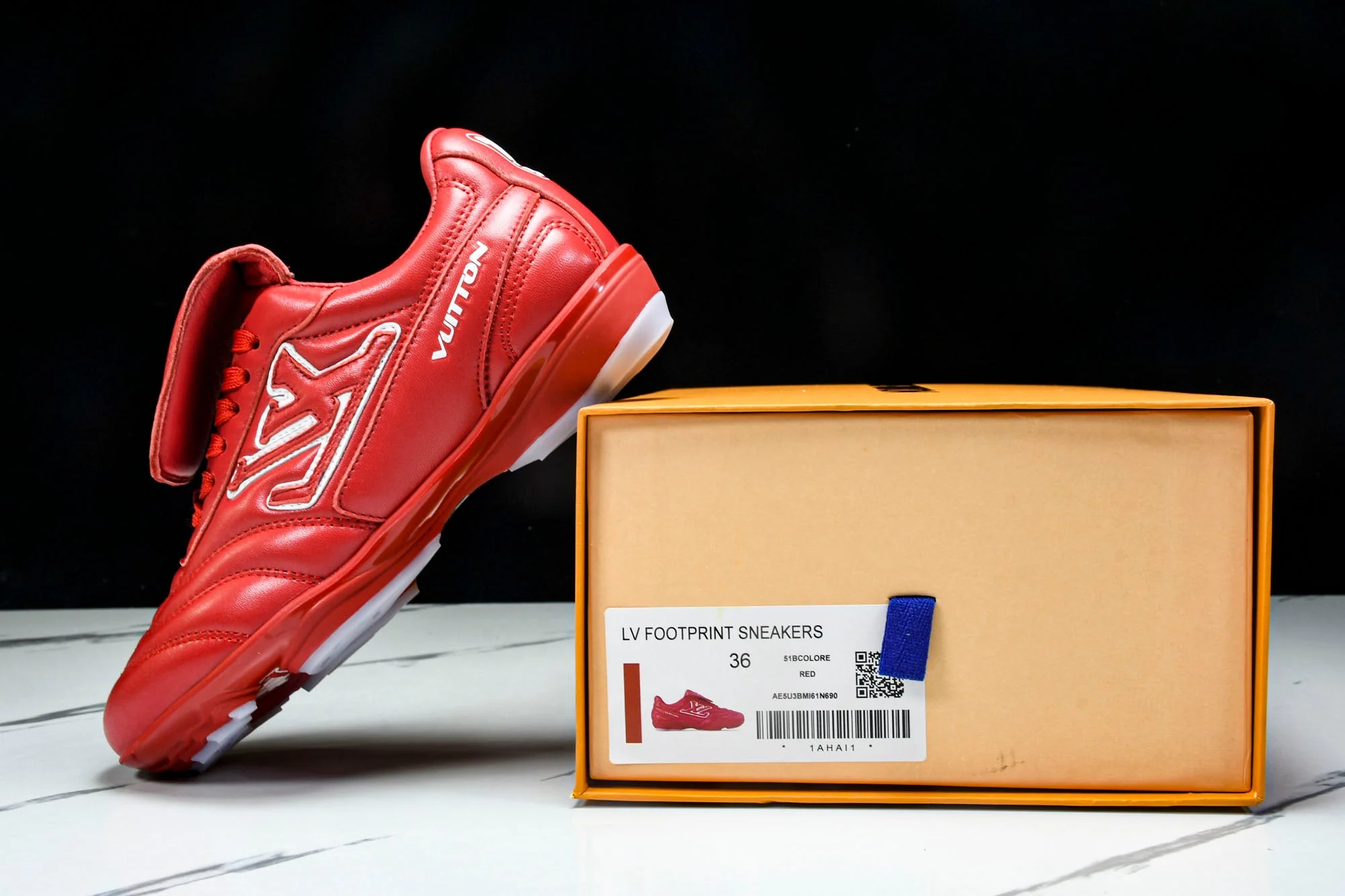 Louis Vuittоп Footprint Soccer Sneaker 'Red'