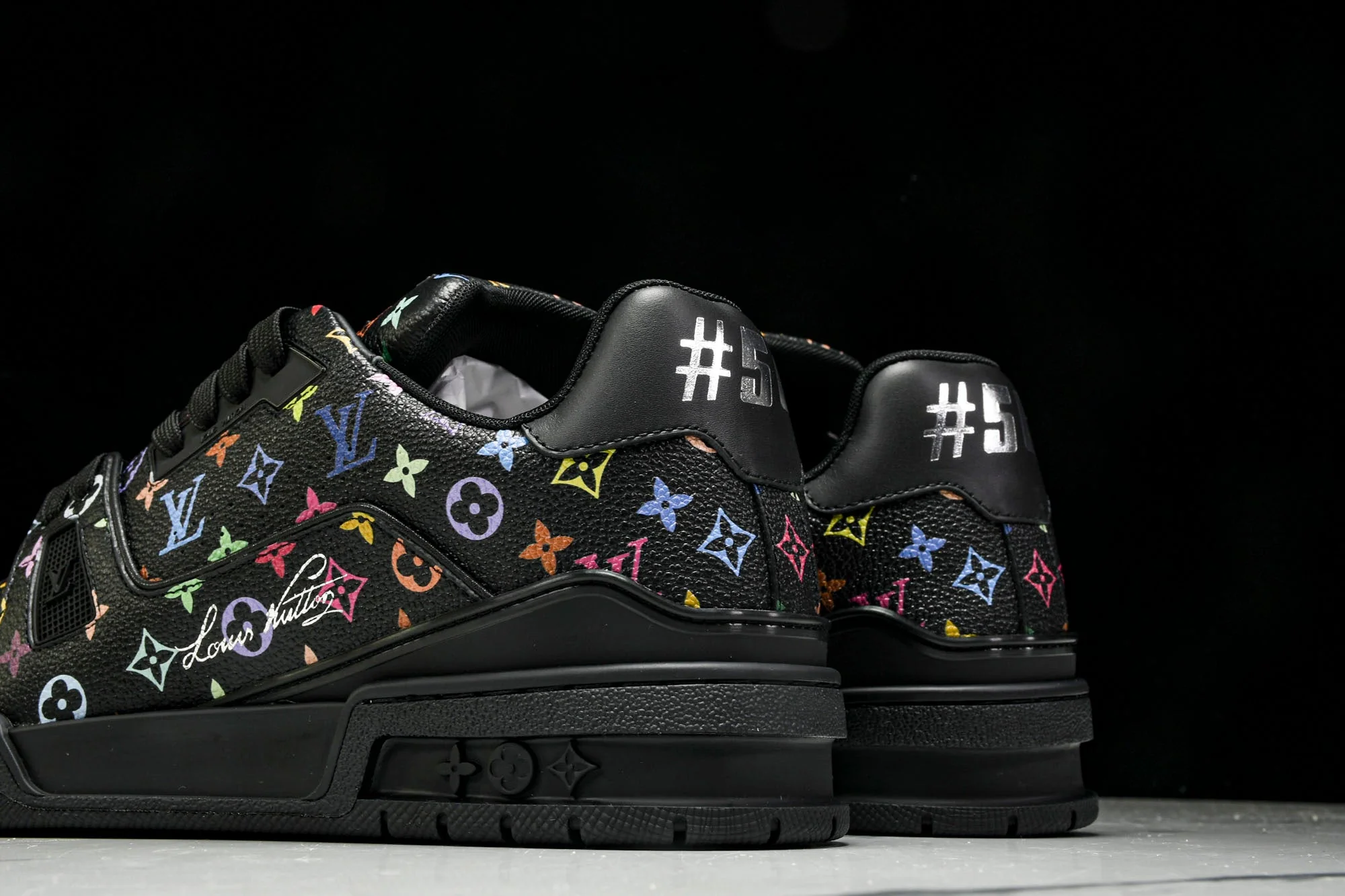Louis Vuittоп Trainer Low x Takashi Murakami 'Black Multicolor'