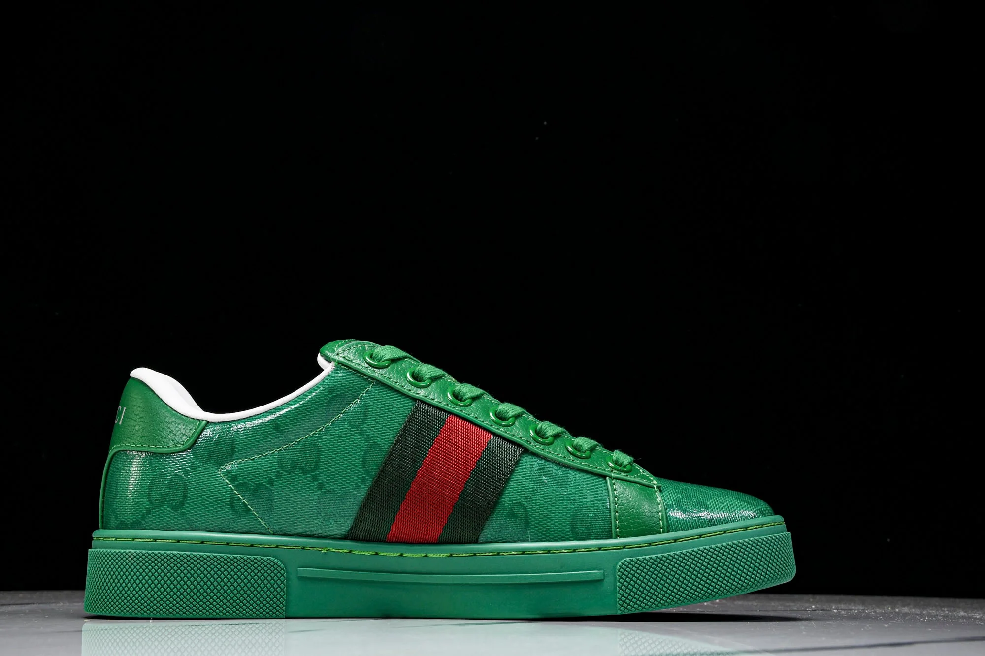 Guссi Ace Web 'Green Monogram'