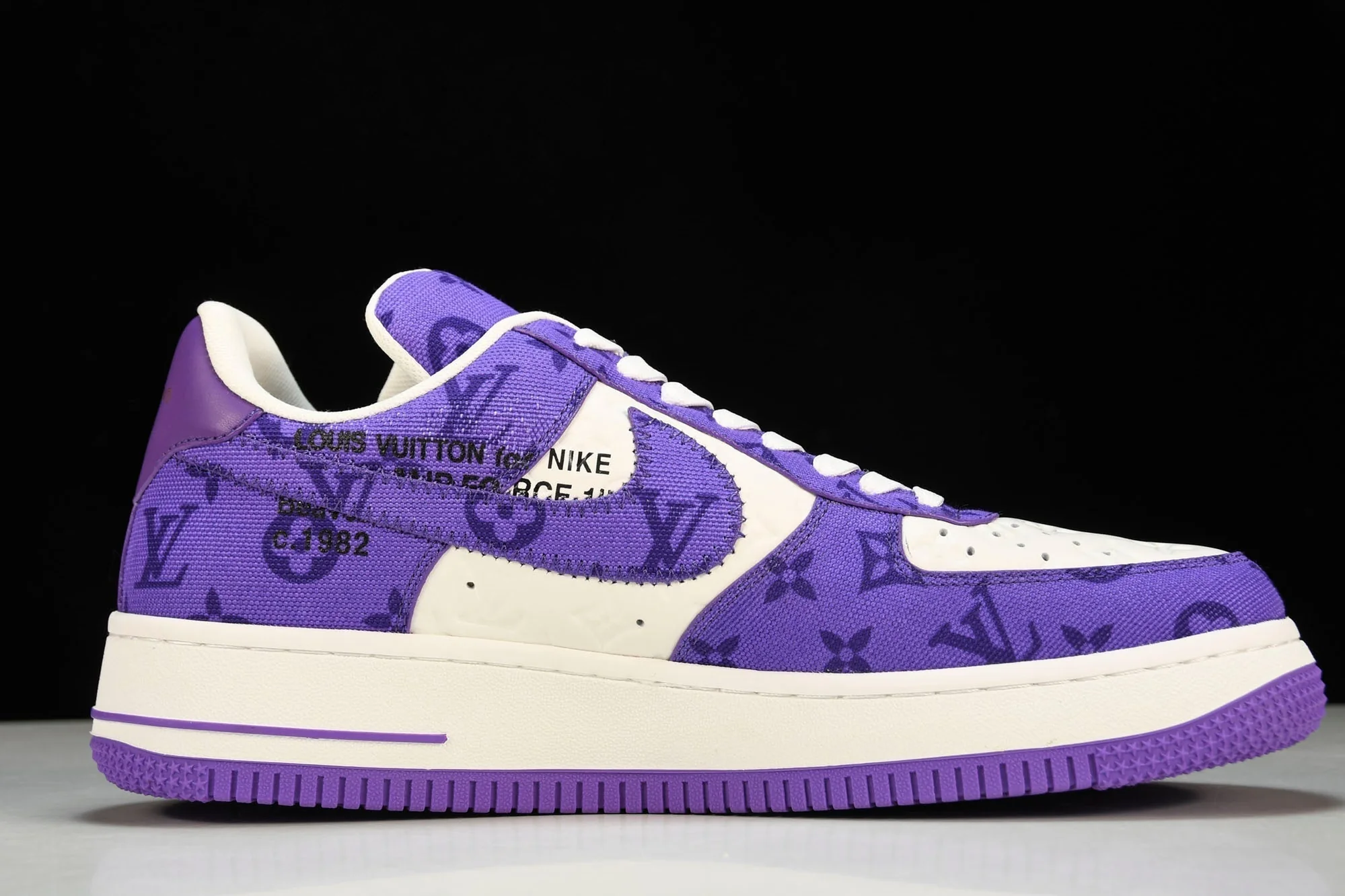 Louis Vuittоп x AF1 by Virgil Abloh 'Purple White'