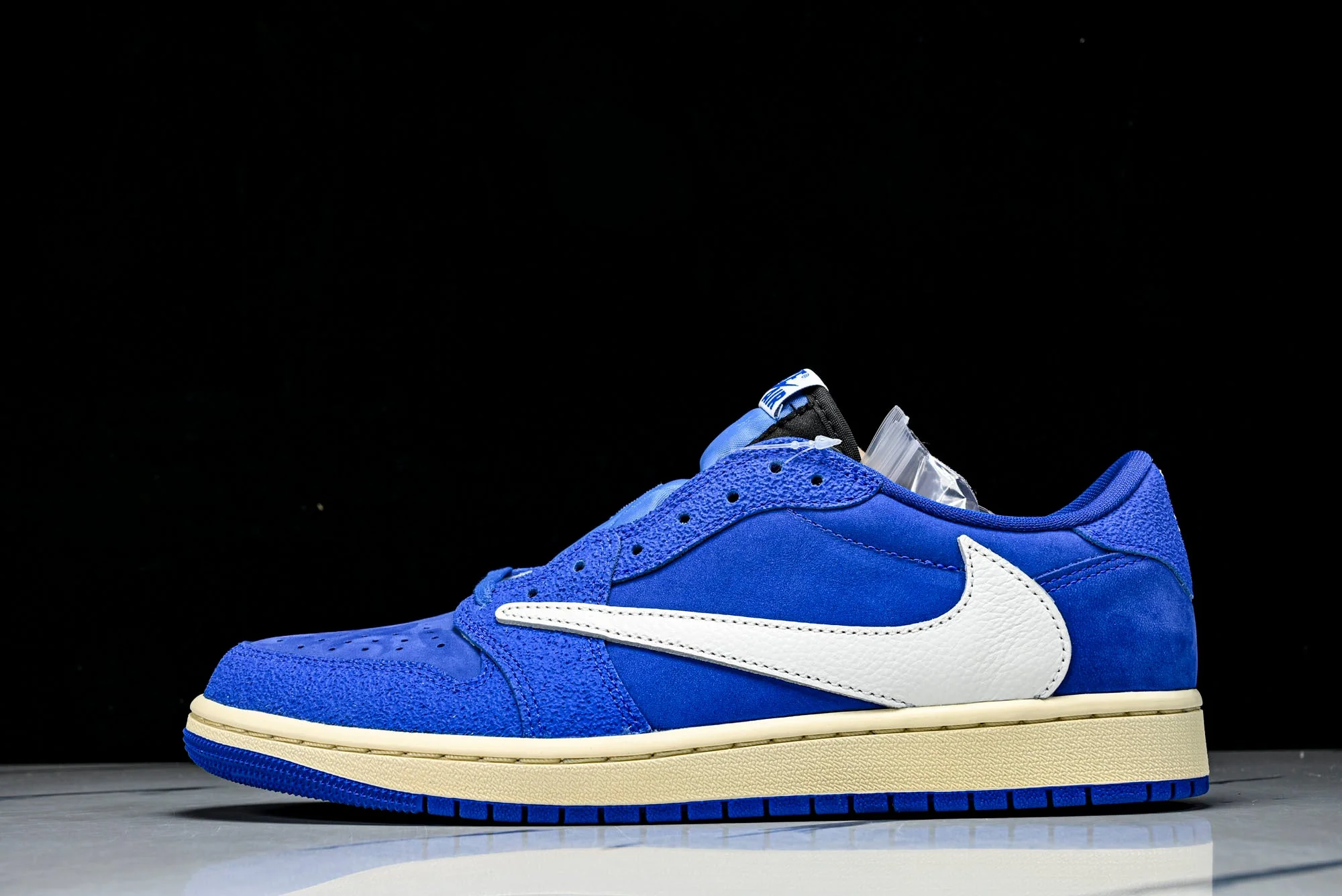 Travis Scott x Fragment AJ1 Low 'Reverse Sail Military Blue' (Unreleased)