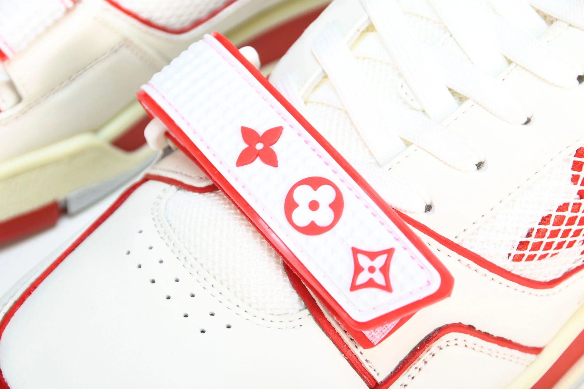 Louis Vuittоп Trainer Low Velcro Strap 'Red Mesh'