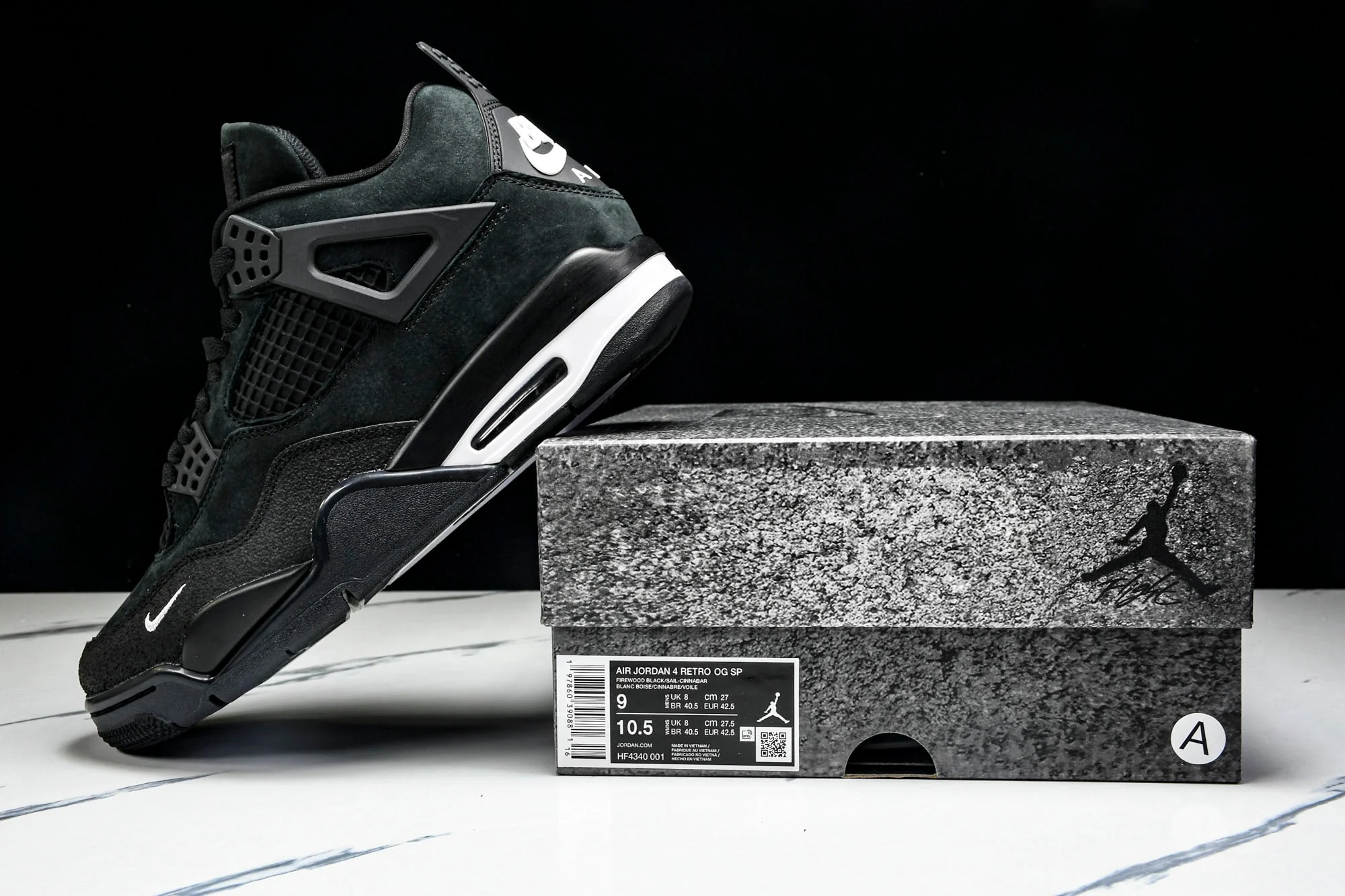 Nigel Sylvester x AJ4 Retro OG Brick by Brick 'Black' (Unreleased)