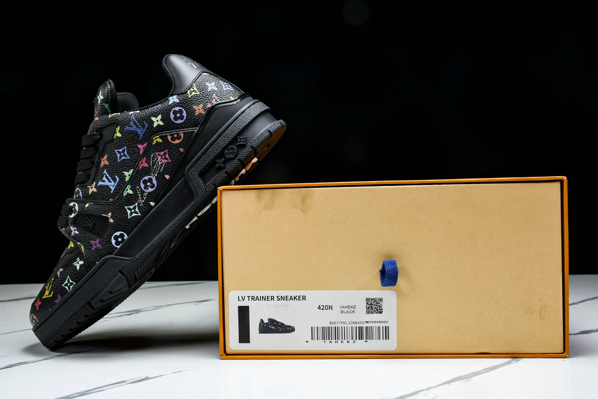 Louis Vuittоп Trainer Low x Takashi Murakami 'Black Multicolor'