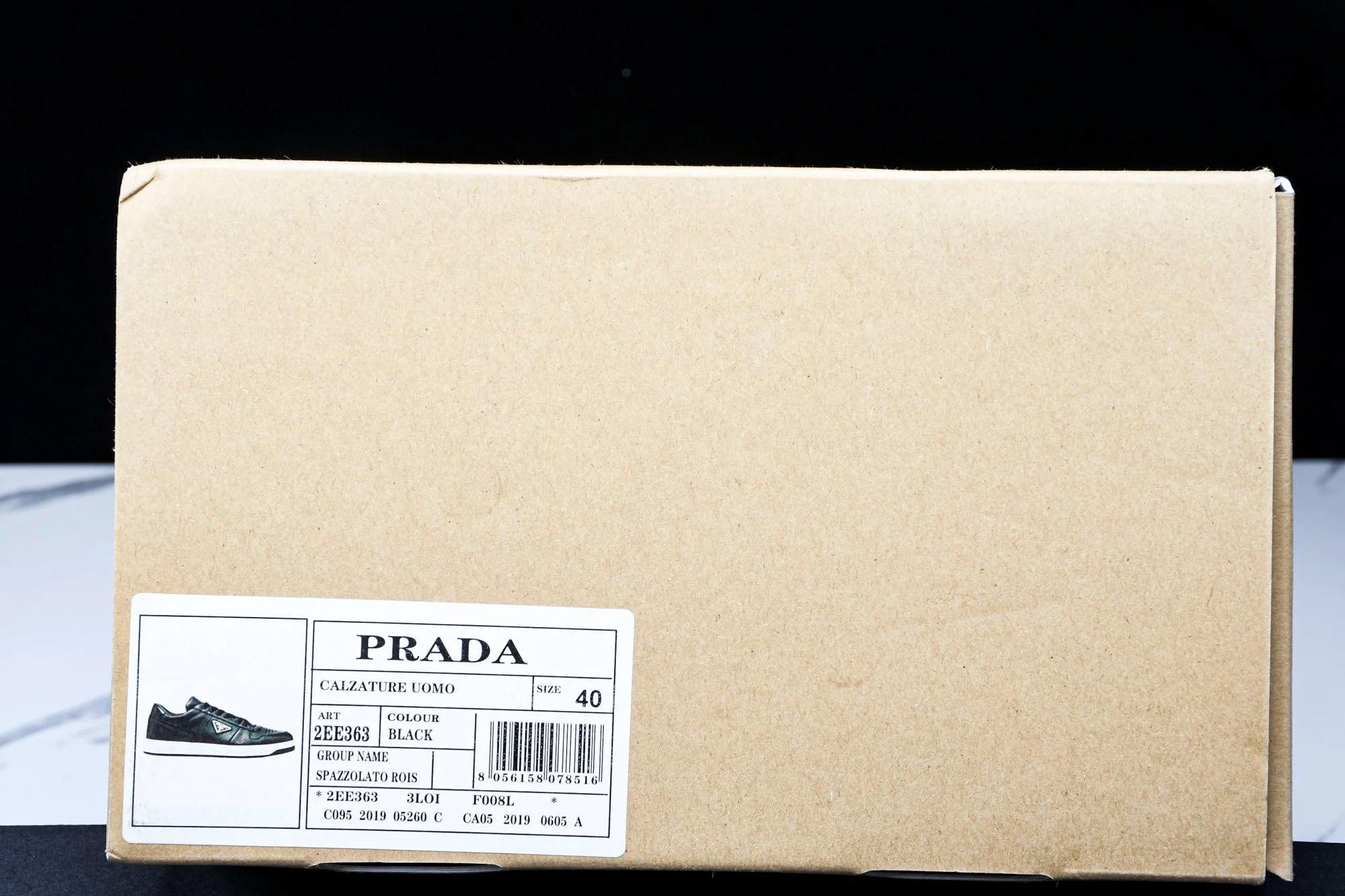 Prada Downtown Sneaker 'Black White'