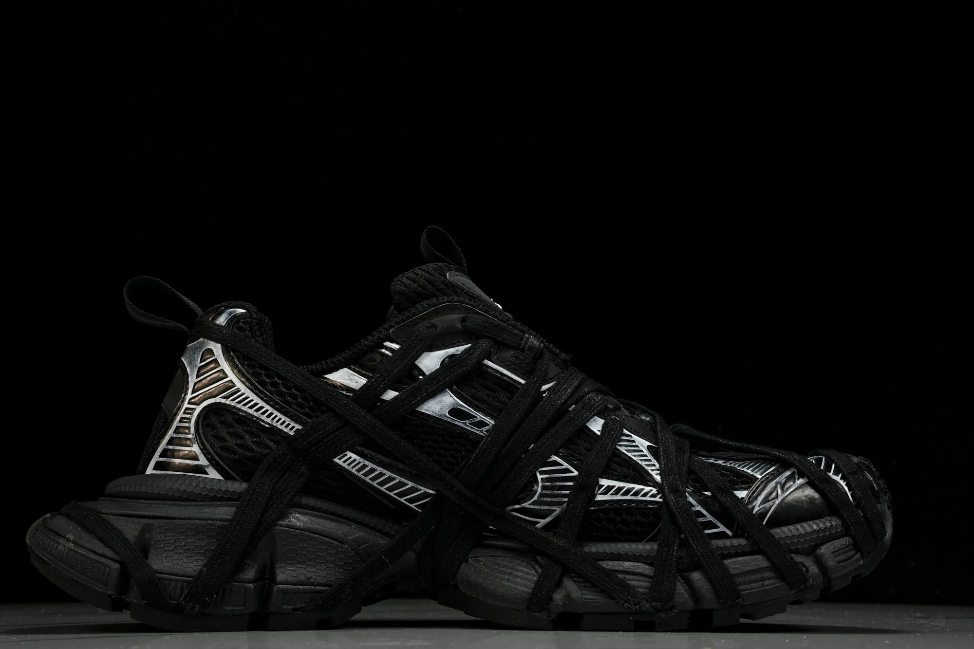 3XL Sneaker Extreme Lace 'Black Silver'