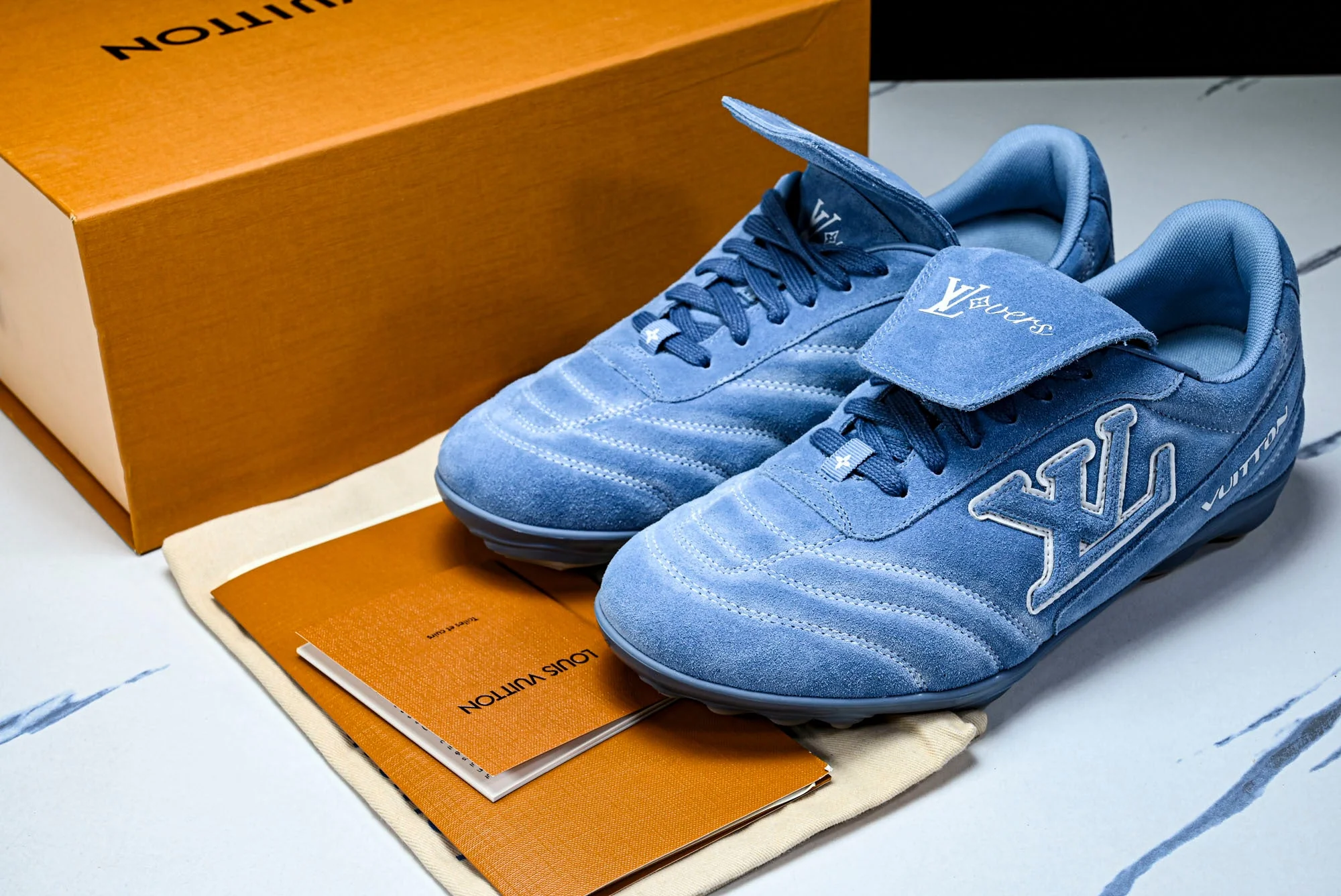 Louis Vuittоп Footprint Soccer Sneaker 'Blue Suede'