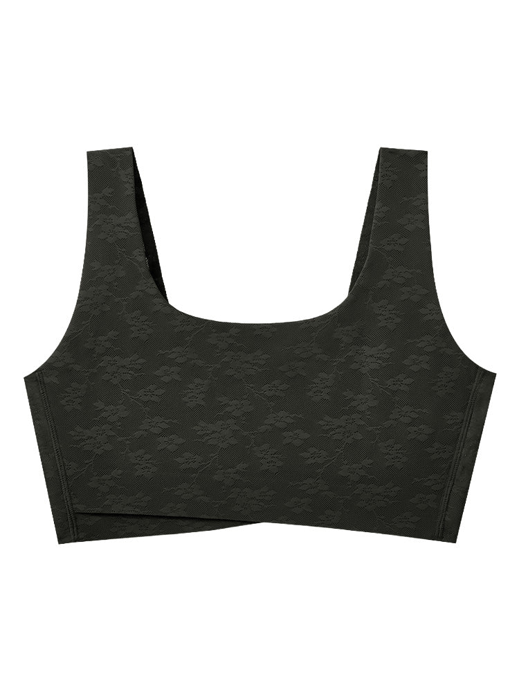 【2枚セットで7,980円】VEIMIA 胸を小さく見せるブラ | 揺れを防ぐ  V型バックデザイン 着物にも日常使いにも対応【 桜吹雪】