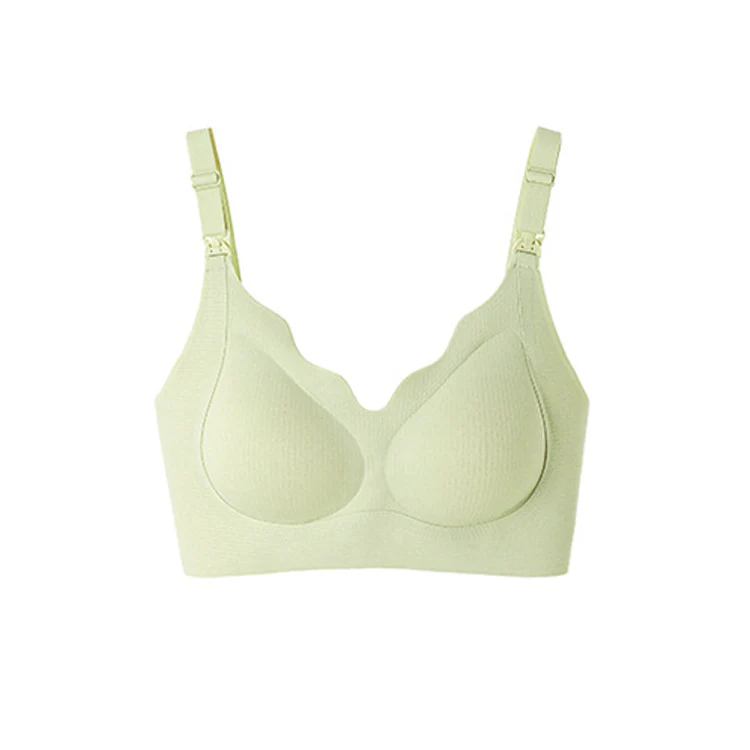 【2枚セットで¥5,990円】VEIMIA 上開き・授乳ブラ | ワンタッチでオープン、すぐ授乳できる！抗菌加工生地と安全な染色技術を採用し、ママたちの健康を守る。ｗ字型アンダーで胸を引き上げるノンワイヤー設計。