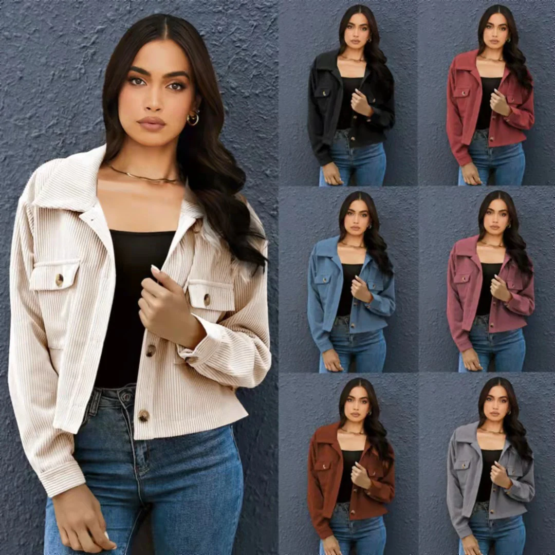 New Top Corduroy Cardigan Jacket For Women