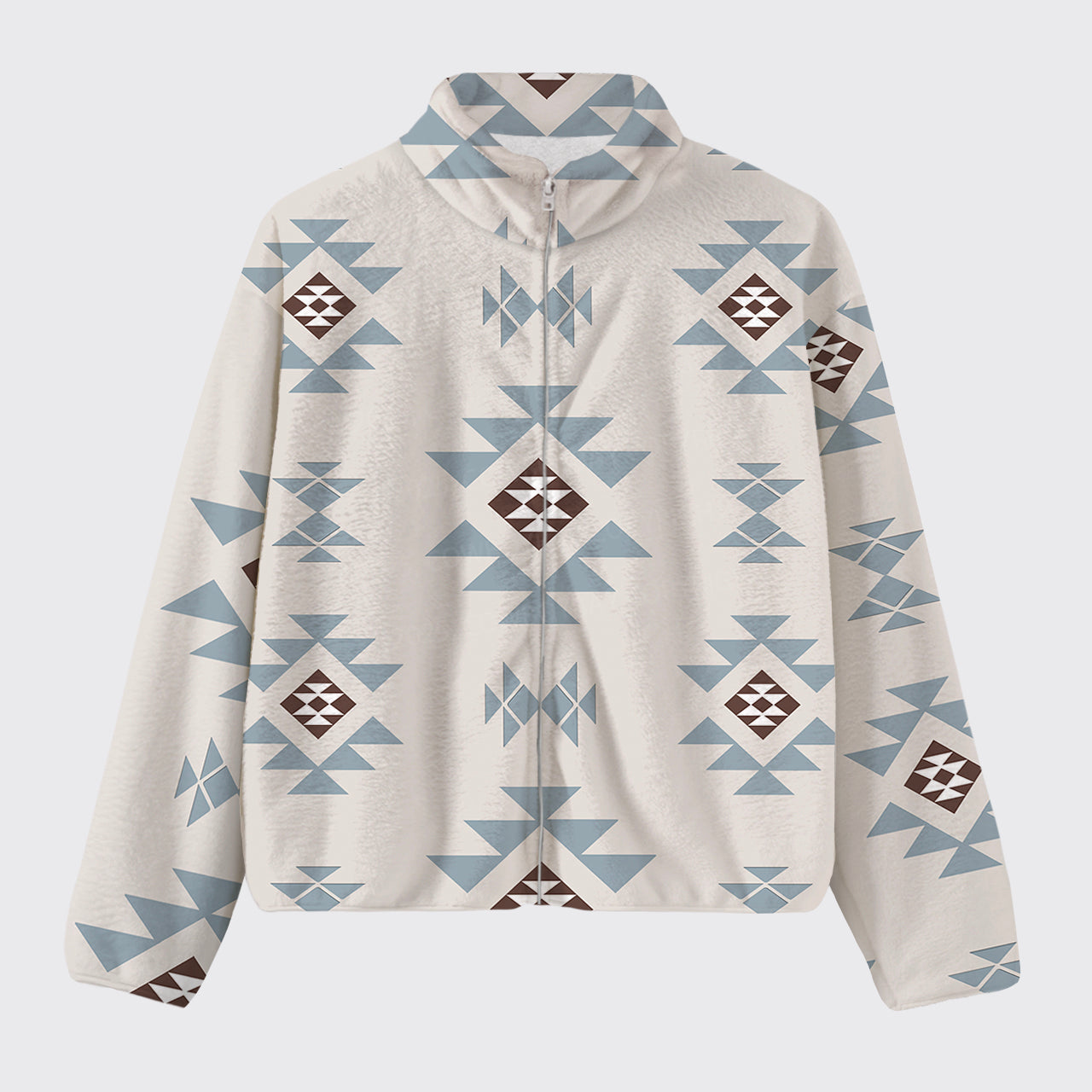 Aztec Pattern Design Fleece Jacket_3