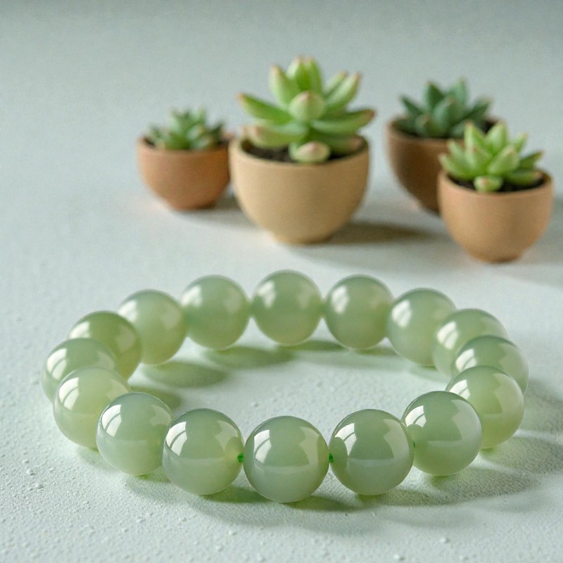 Light Green Jade Bracelet — Calm & Gentle Balance