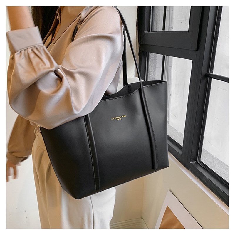 Textured Tote Bag for Women 2023 New Trendy Fashion Simple Shoulder Bag Large Capacity PU Handbag Crossbody Bag