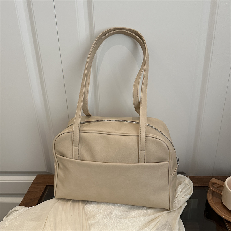 Korean Style Large Capacity Women's Autumn Retro 2025 Casual Artistic Versatile Commuter Tote Shoulder Underarm Bag