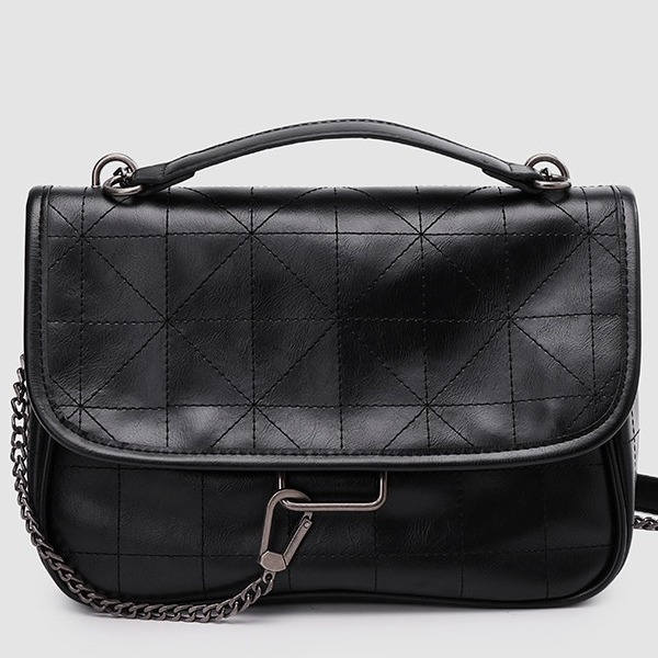 Jelly Bag Women's Bag Black Rock Bag Single Shoulder Crossbody Bag Quilted Chain Wandering Women's Fashion Bag