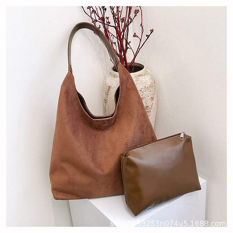 High-end Large Capacity Autumn Winter New Simple Mother-Daughter Bag Casual Versatile Tote Bag Shoulder Bag Underarm Bag Fashion