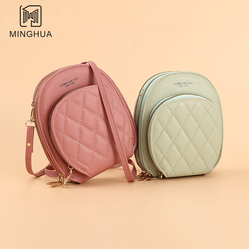 New Crossbody Bag for Women, Solid Color Shoulder Bag, Summer Fashion, Simple Multi-Card Slot Small Square Bag, Cross-Border Source Manufacturer