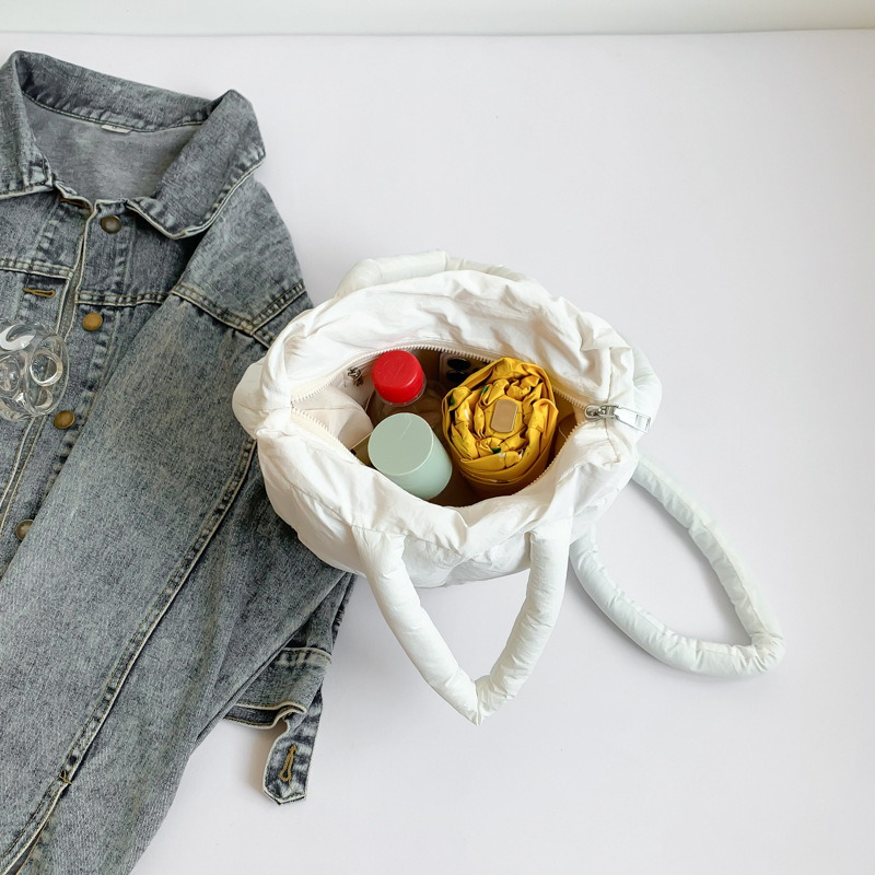 Fashion New Down Bag Crossbody Bag Soft Cotton Pillow Bag Single Shoulder Underarm Bag Cloud Bag Women's Bag