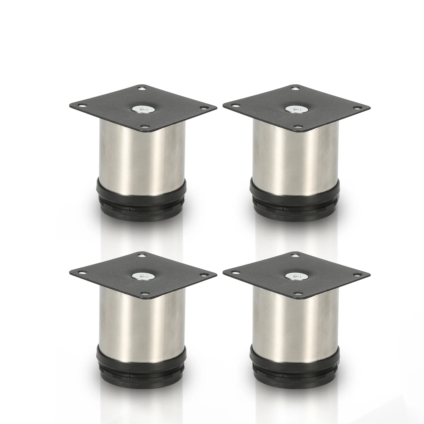 4er Set Möbelfüße Edelstahl Verstellbare
