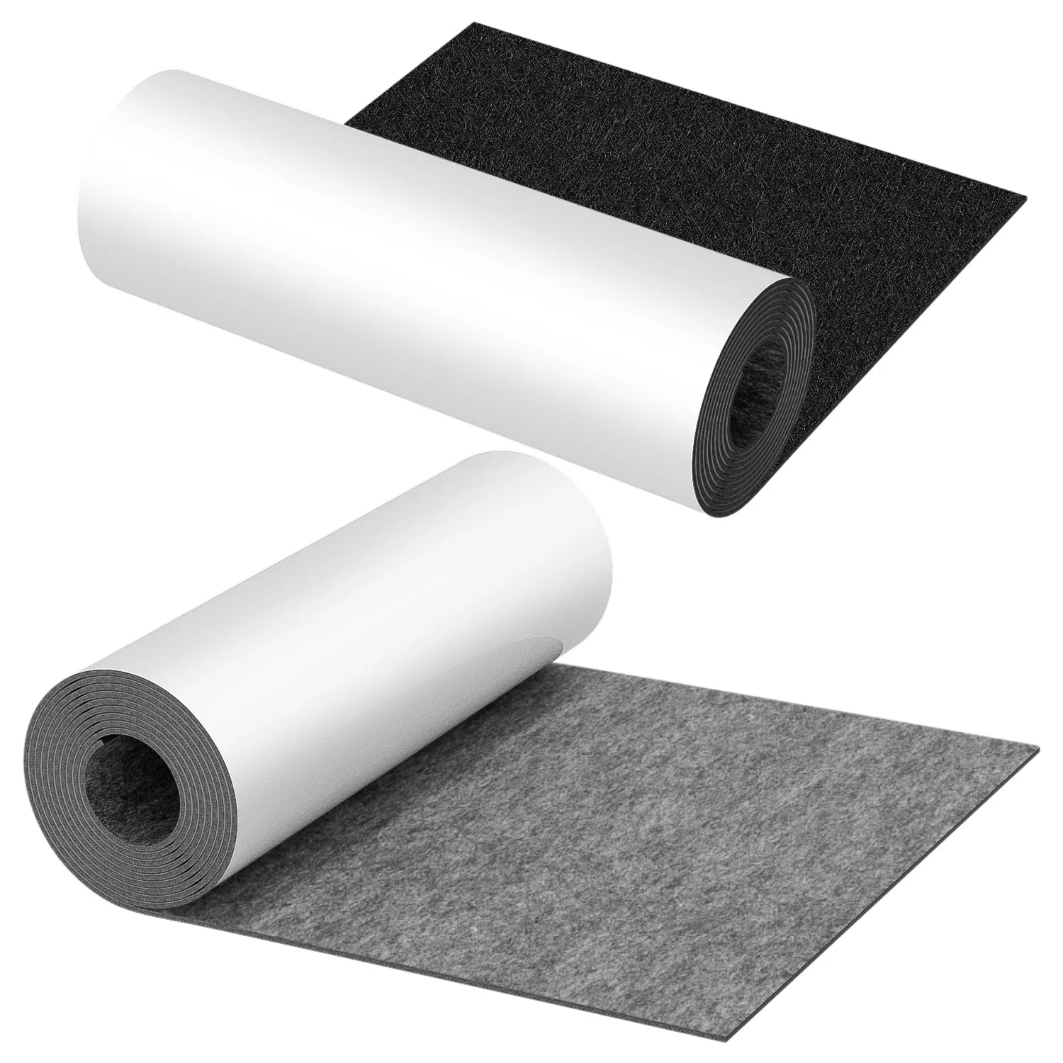 Filz selbstklebend für DIY Schwarz/Grau