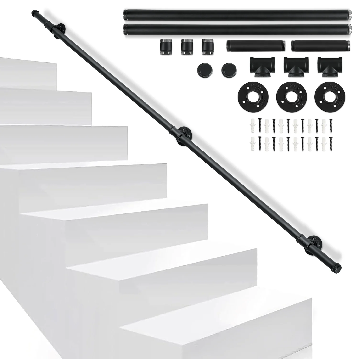 Handlauf Treppe Edelstahl Handlauf Schwarz