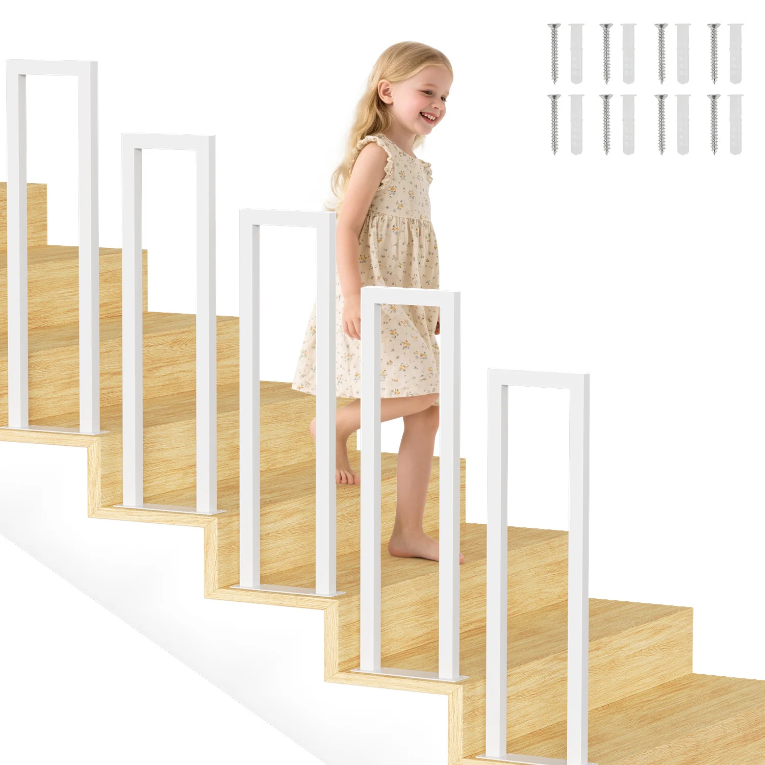 Treppengeländer U-förmige Quadratisch Bodenmontage