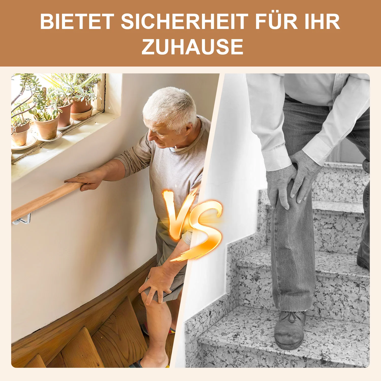 Handlauf Geländer Buche Holz 50- 200cm