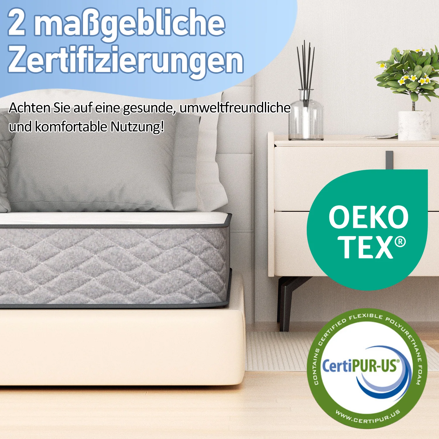 Matratze Taschenfedermatratze 7 Zonen Elastizität H3