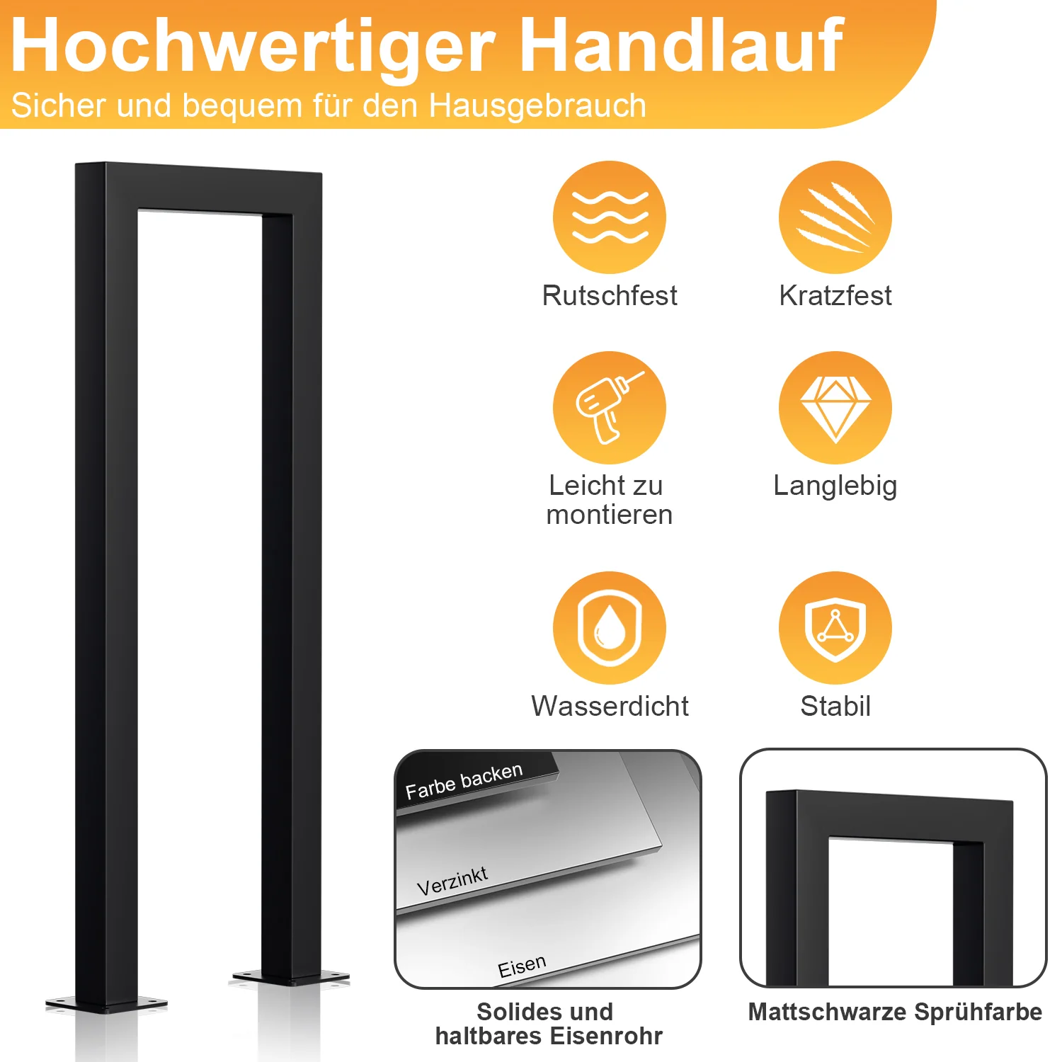 Treppengeländer U-förmige Handlauf
