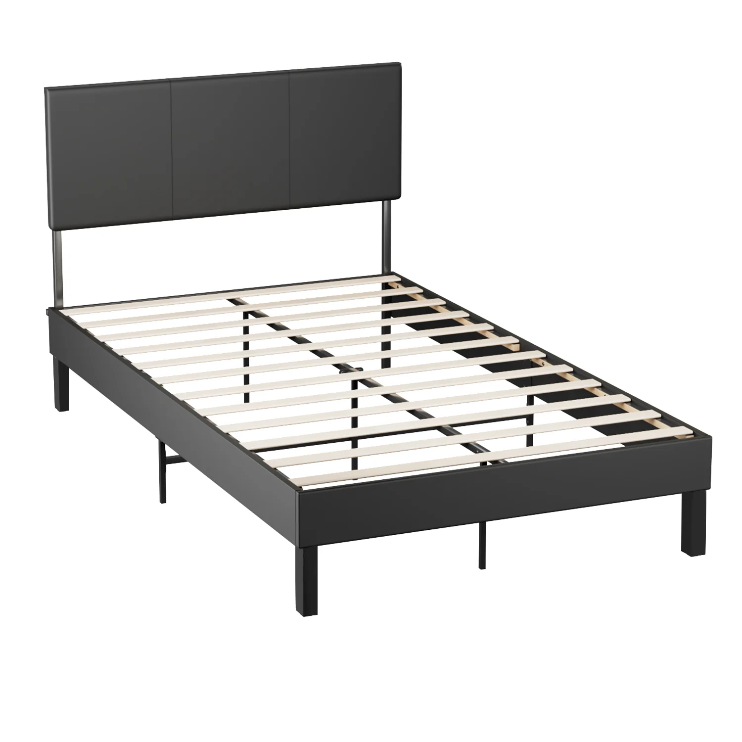 Polsterbett Bettgestell mit Kopfteil Leder