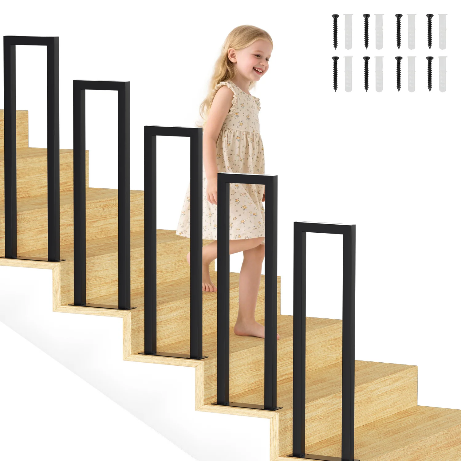 Treppengeländer U-förmige Quadratisch Bodenmontage