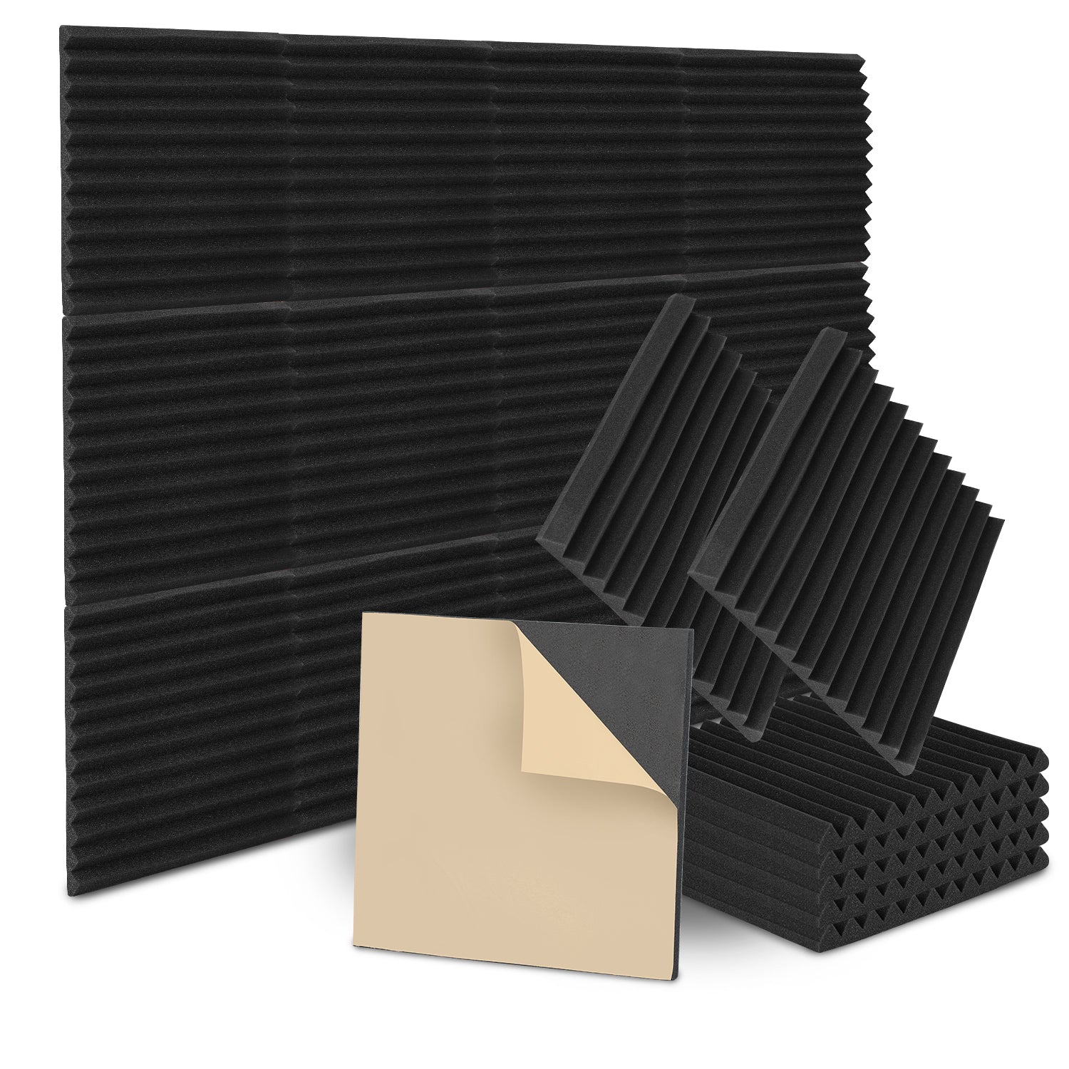 Akustikschaumstoff Selbstklebend 3D Hochdichte Keil