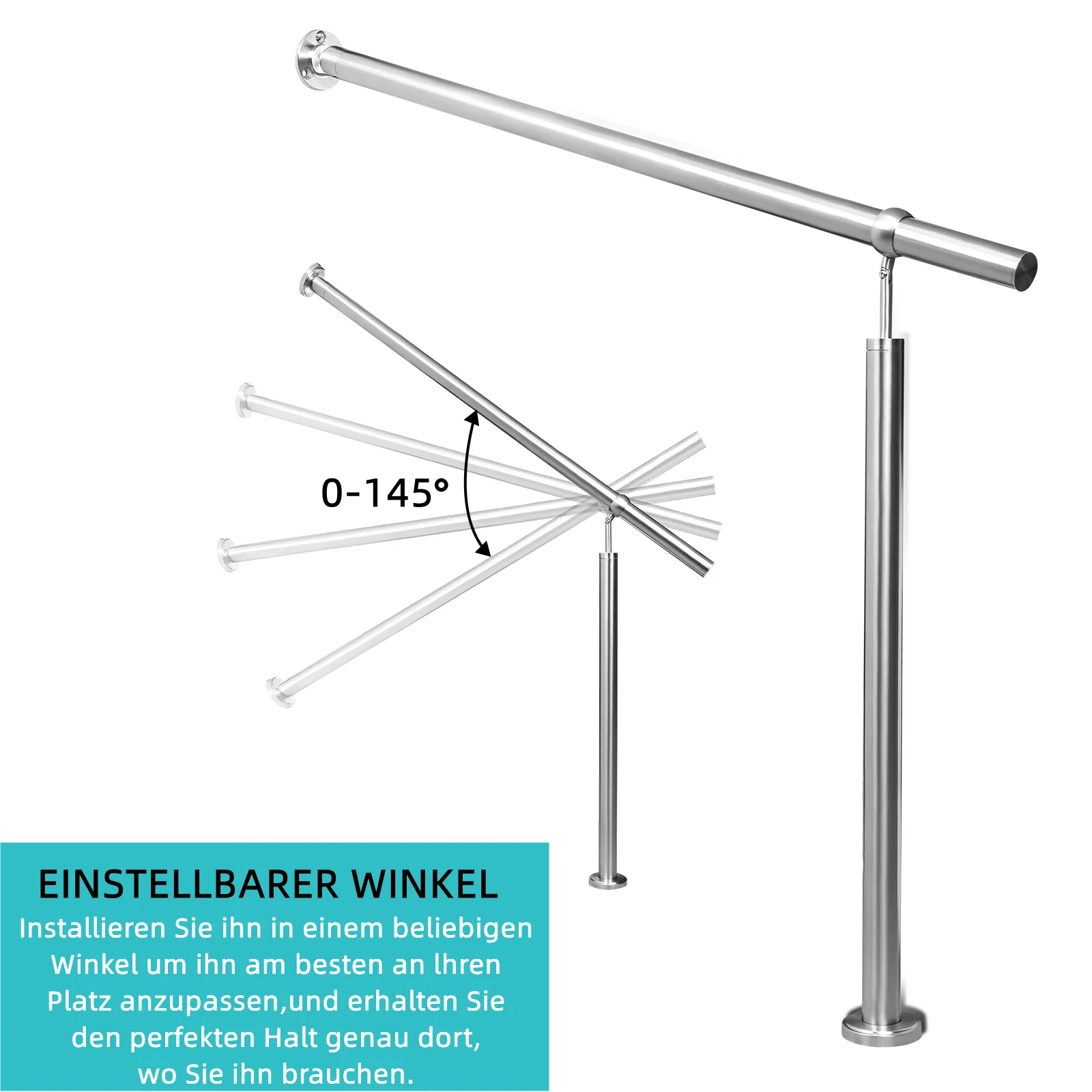 Eingangsgeländer Edelstahl 80-180cm