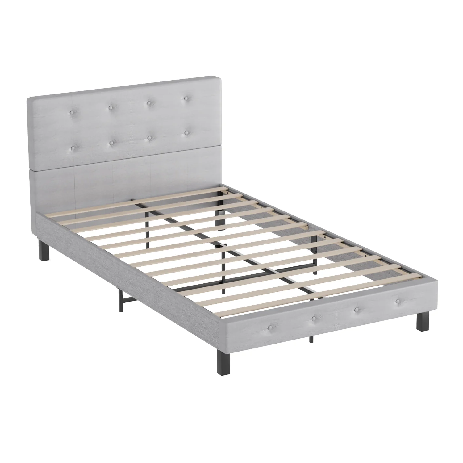 Polsterbett bettgestell mit Kopfteil Weichem Stoff