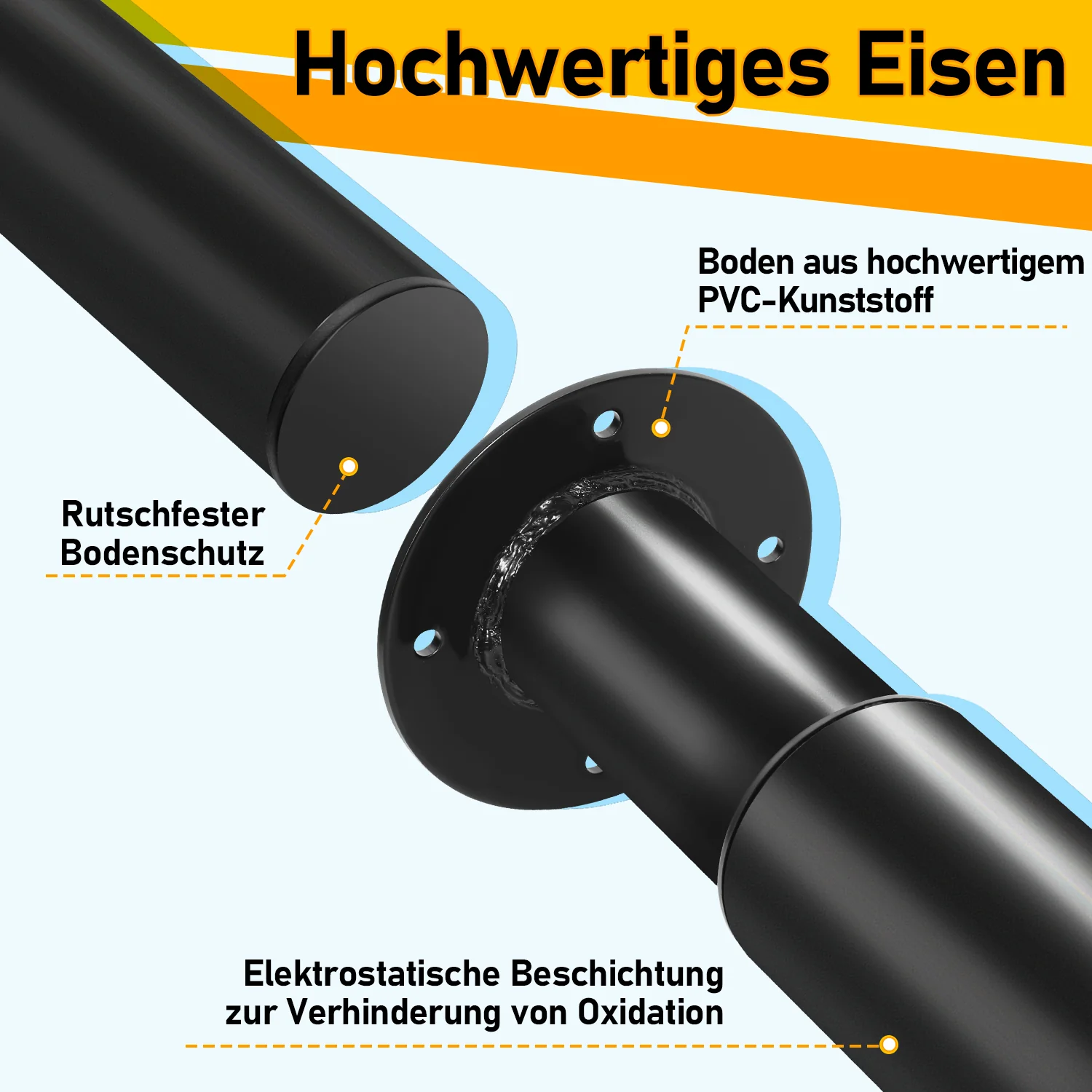 4er Set Tischbeine Metall Höhenverstellbar 71cm-110cm