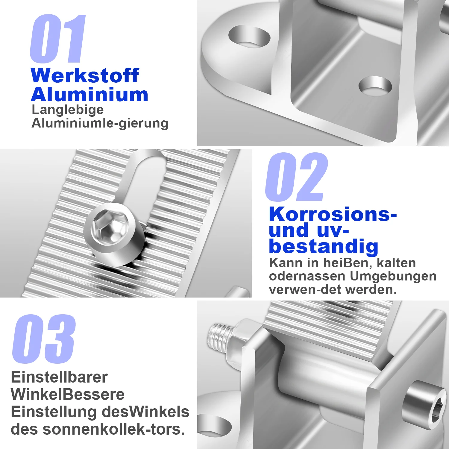 Solarpanel Halterung 0-60° 1 Paar