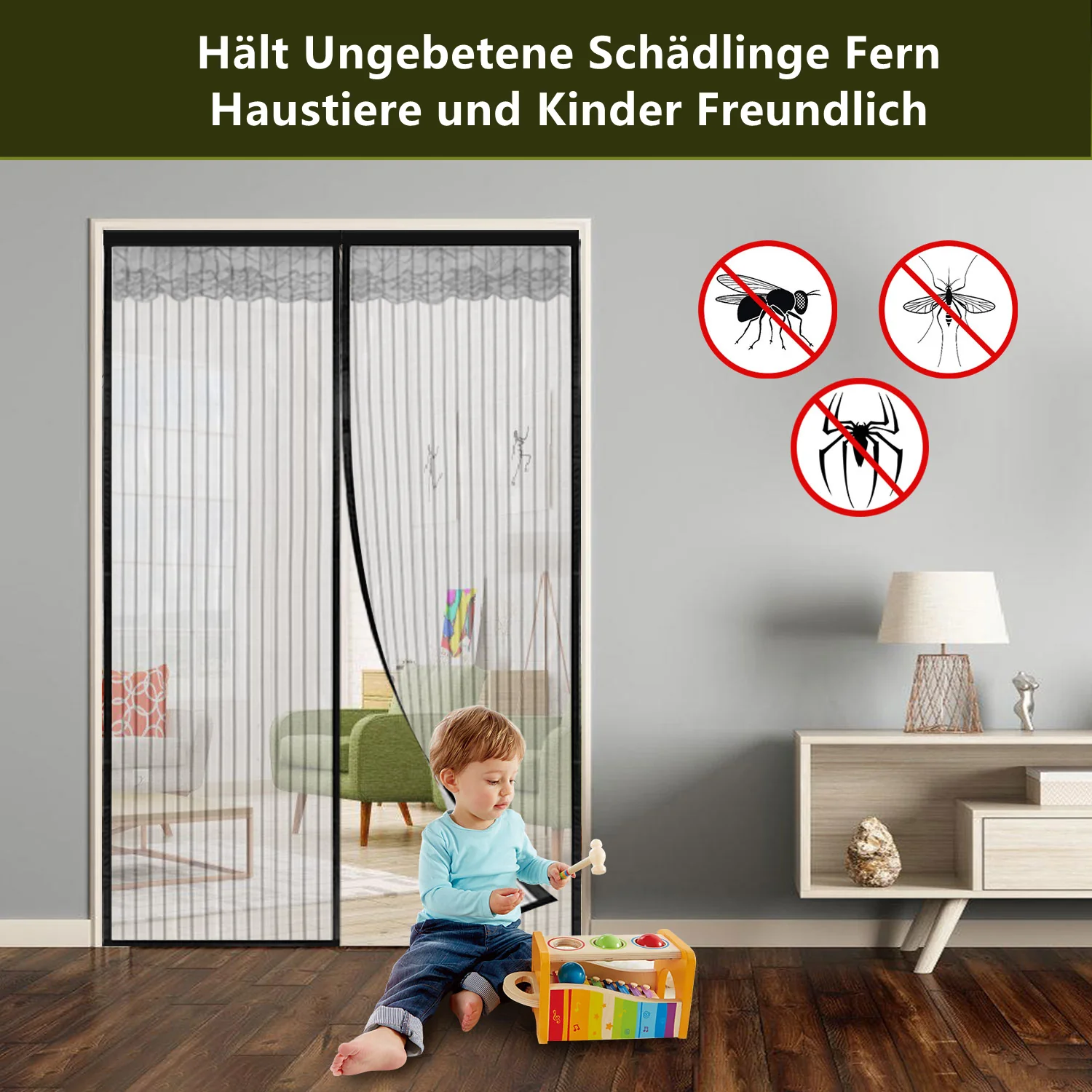 Magnet Fliegengitter Tür Insektenschutz