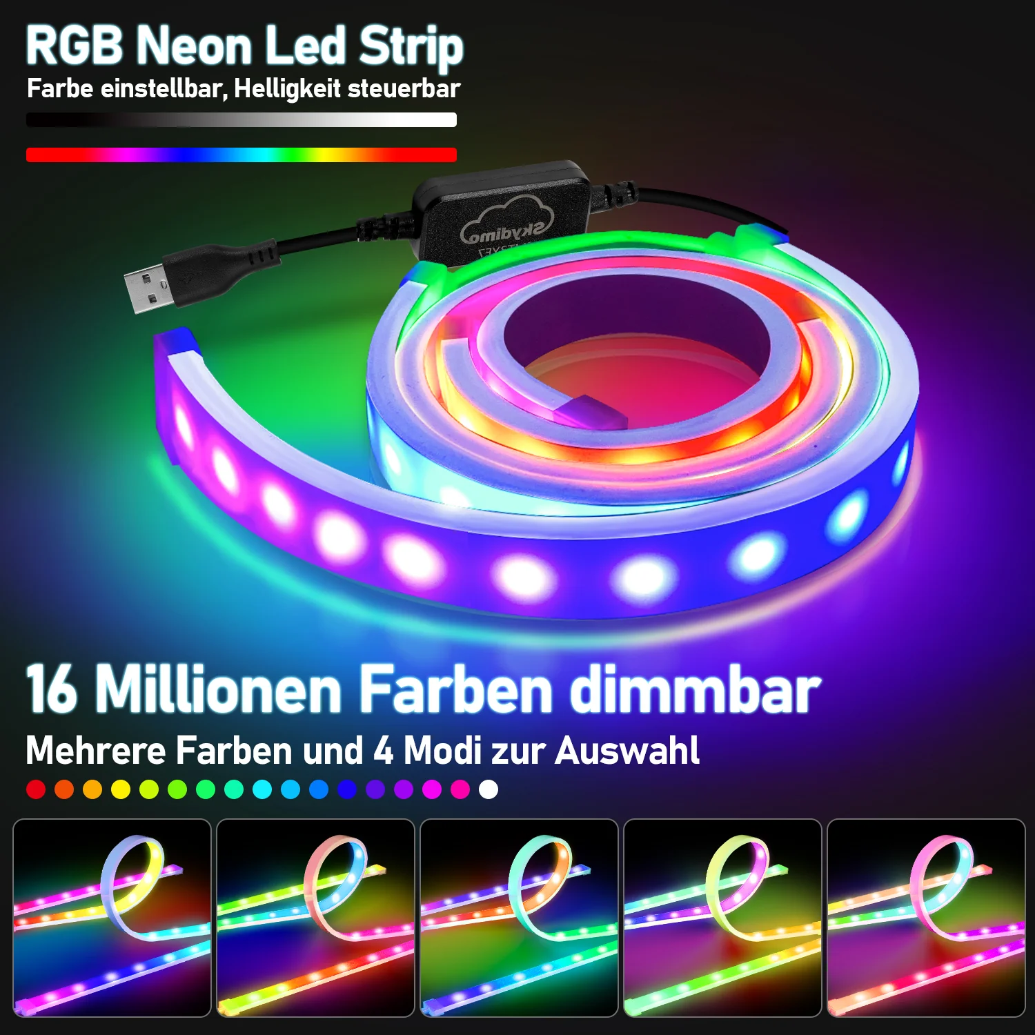 Neon LED Strip RGBIC LED Streifen für PC-Monitor