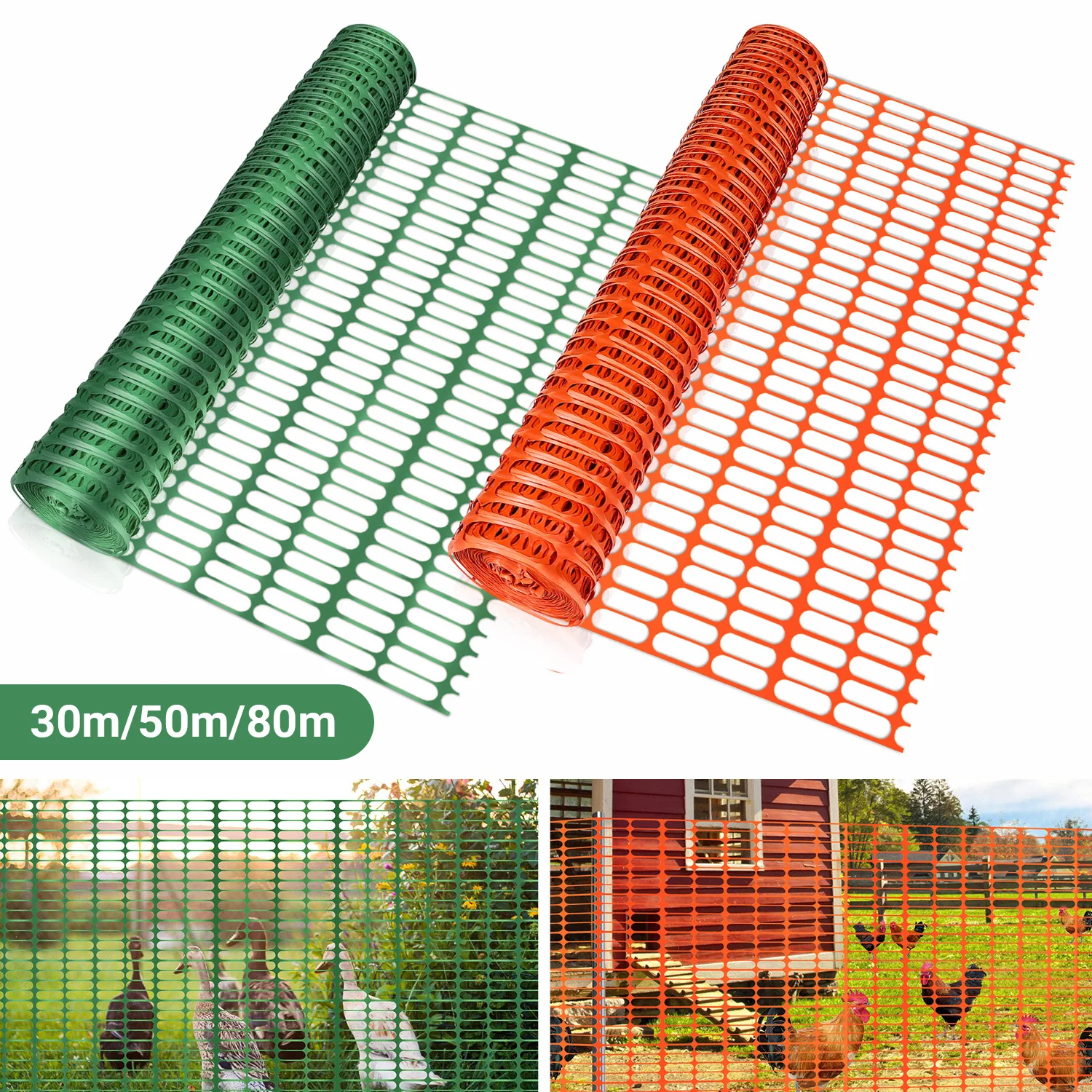 Zaun Bauzaun Warnnetz Kunststoff 30m/50m/80m