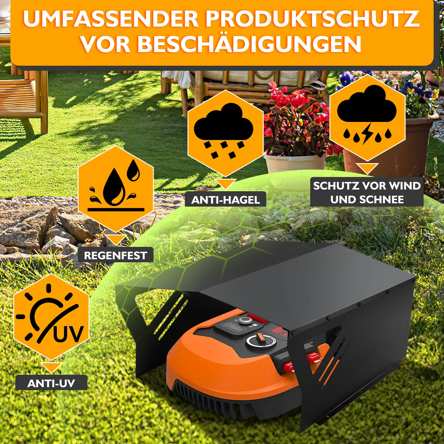 Mähroboter Garage für Rasenmähroboter Verzinktem