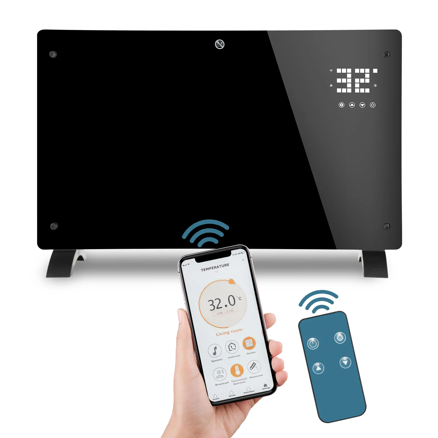 Infrarotheizung Elektroheizung 2000W Mit App-Steuerung Fernbedienung