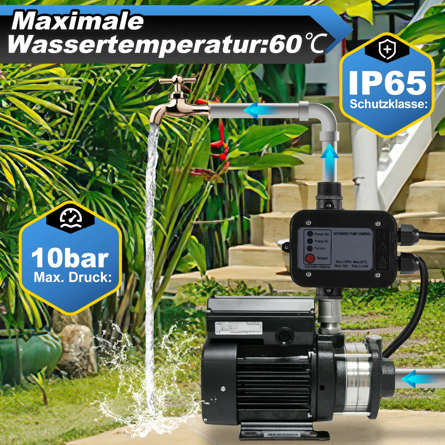 Pumpenschalter Druckschalter 10 bar