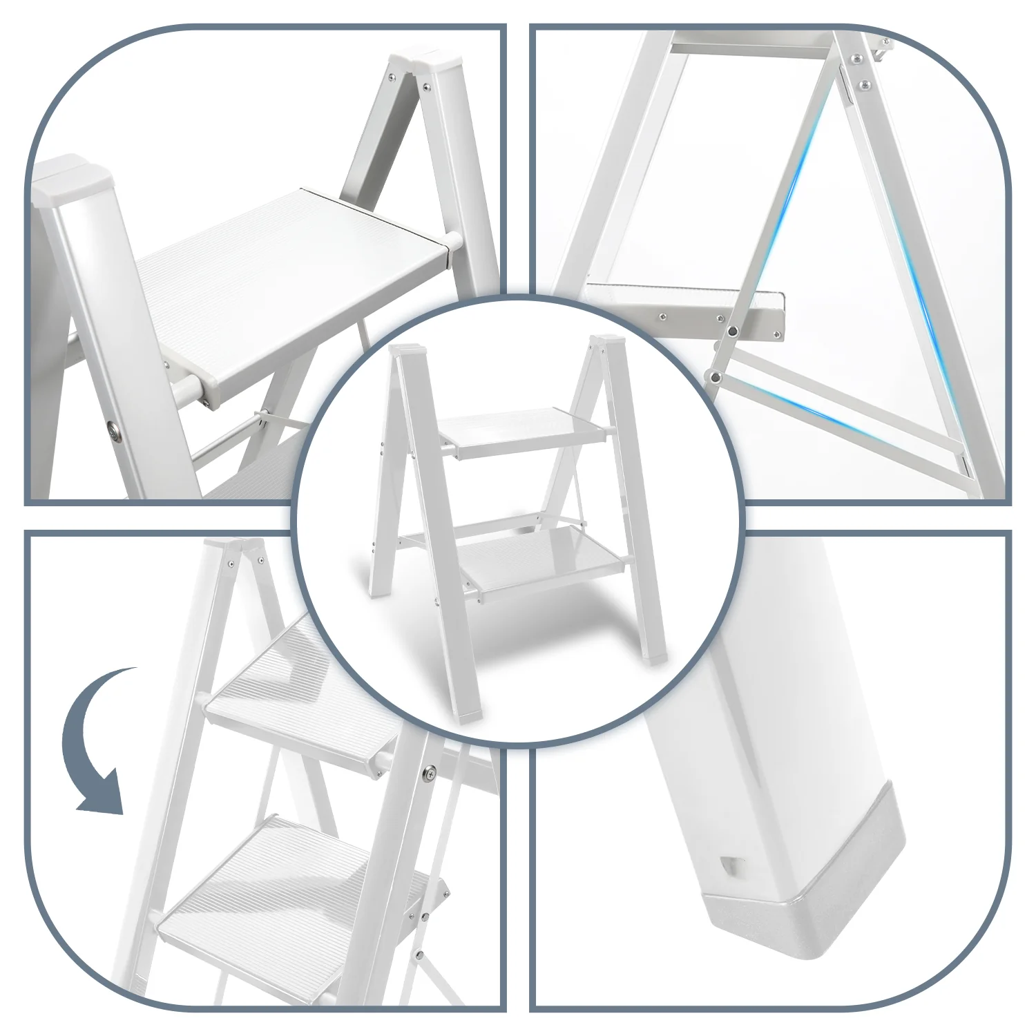 Leiter Klappbar Leicht Aluminium 2/3/4 Stufen