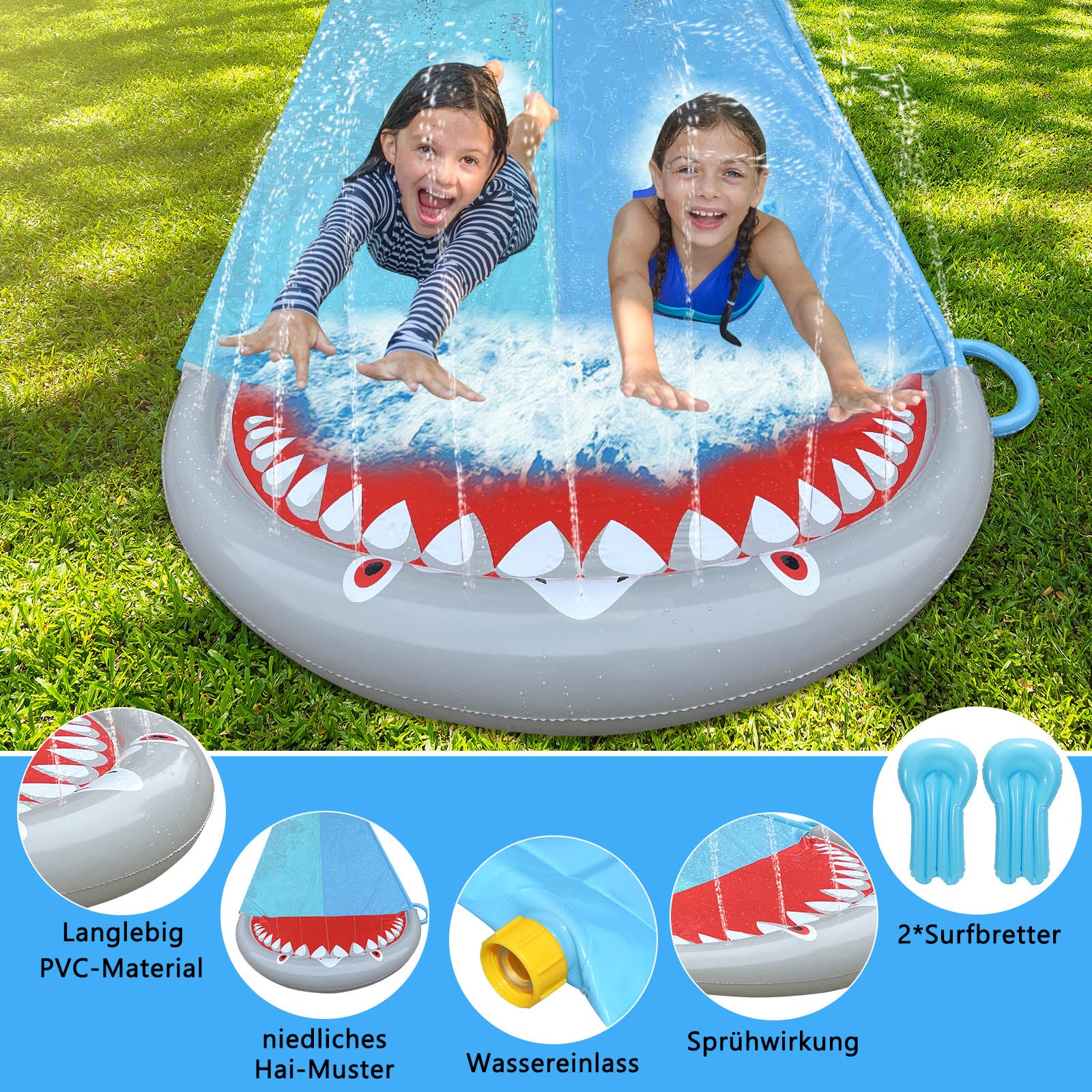 Kinder Wasserrutsch PVC Rasen Pool