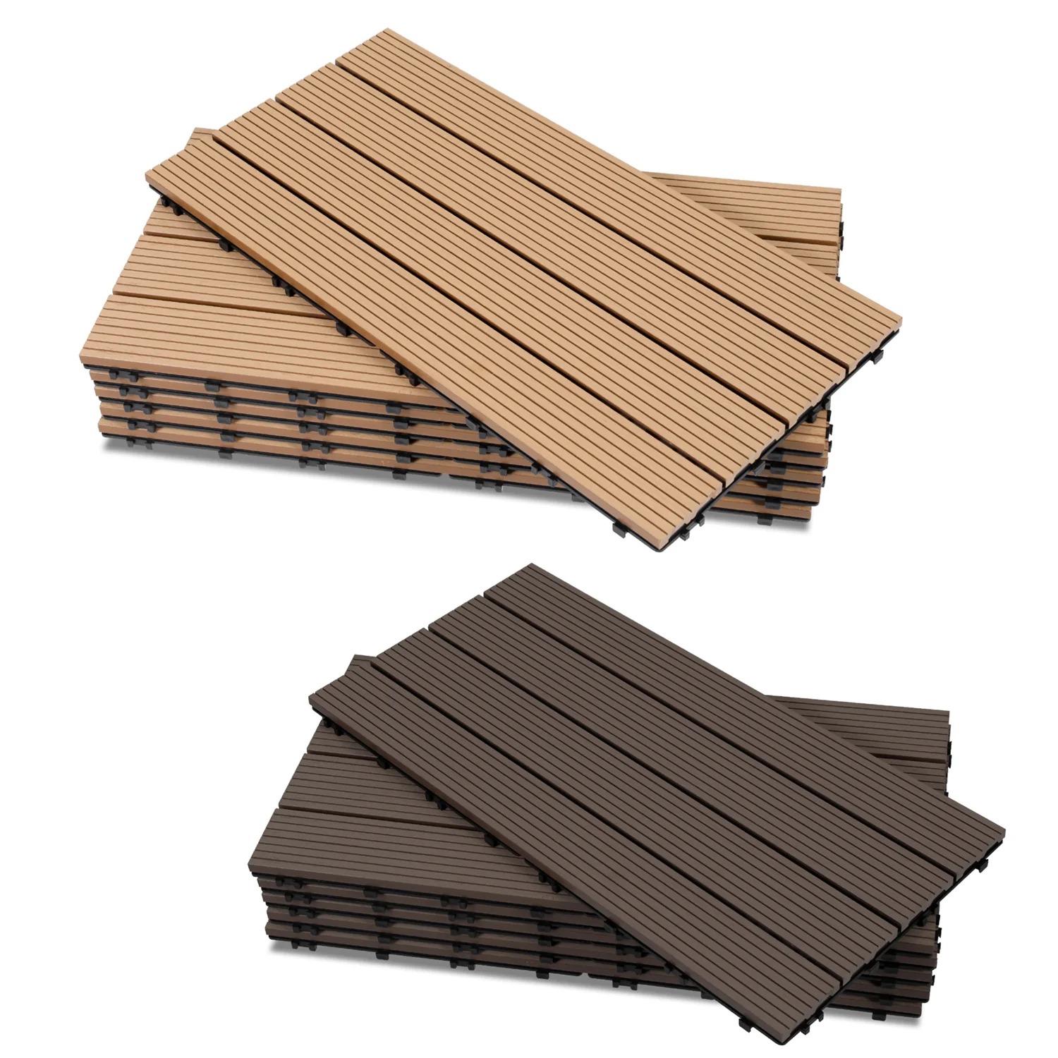 WPC Terrassenfliesen Klickfliese 30x60cm 6stk