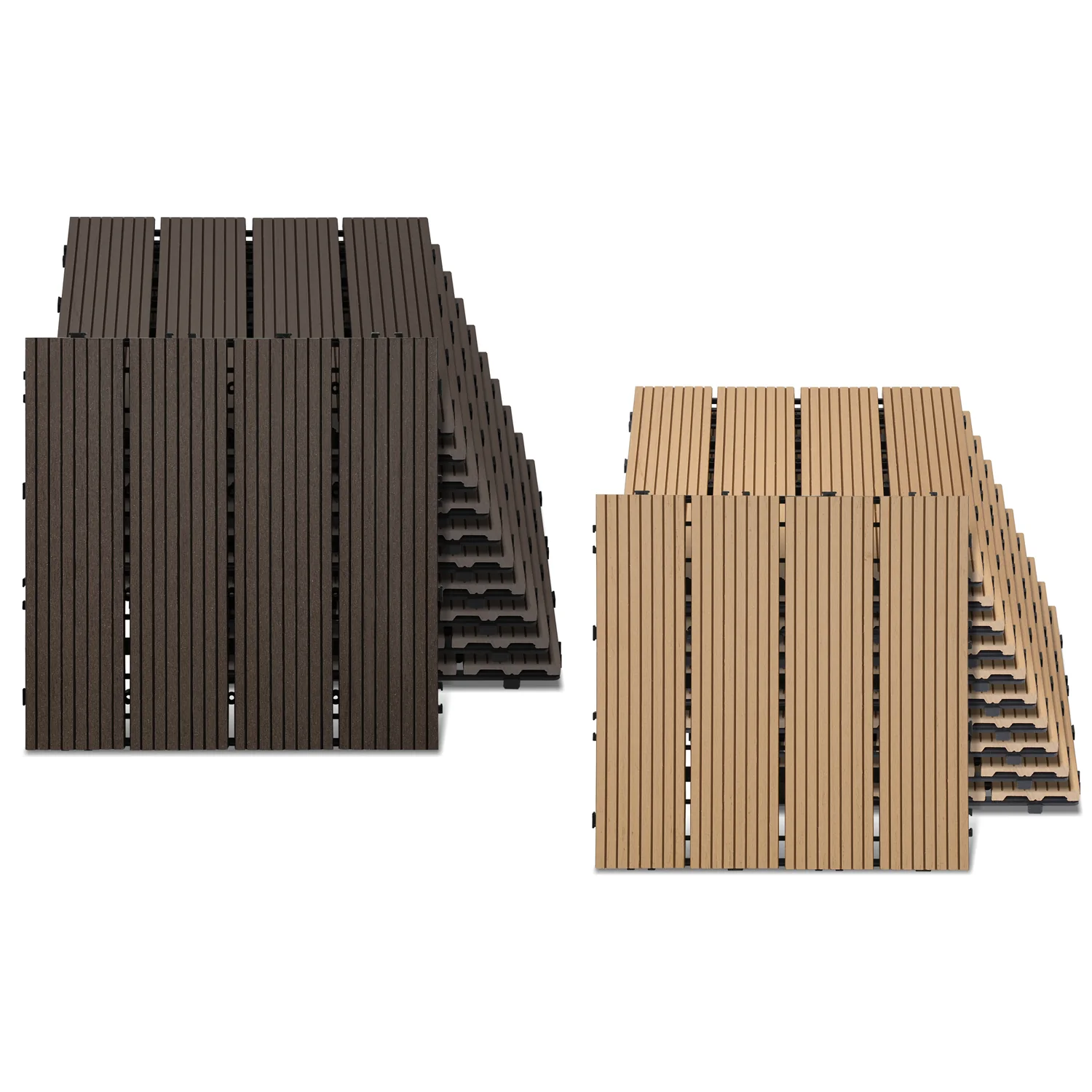 WPC Terrassenfliesen Klickfliese 30x30cm 11stk