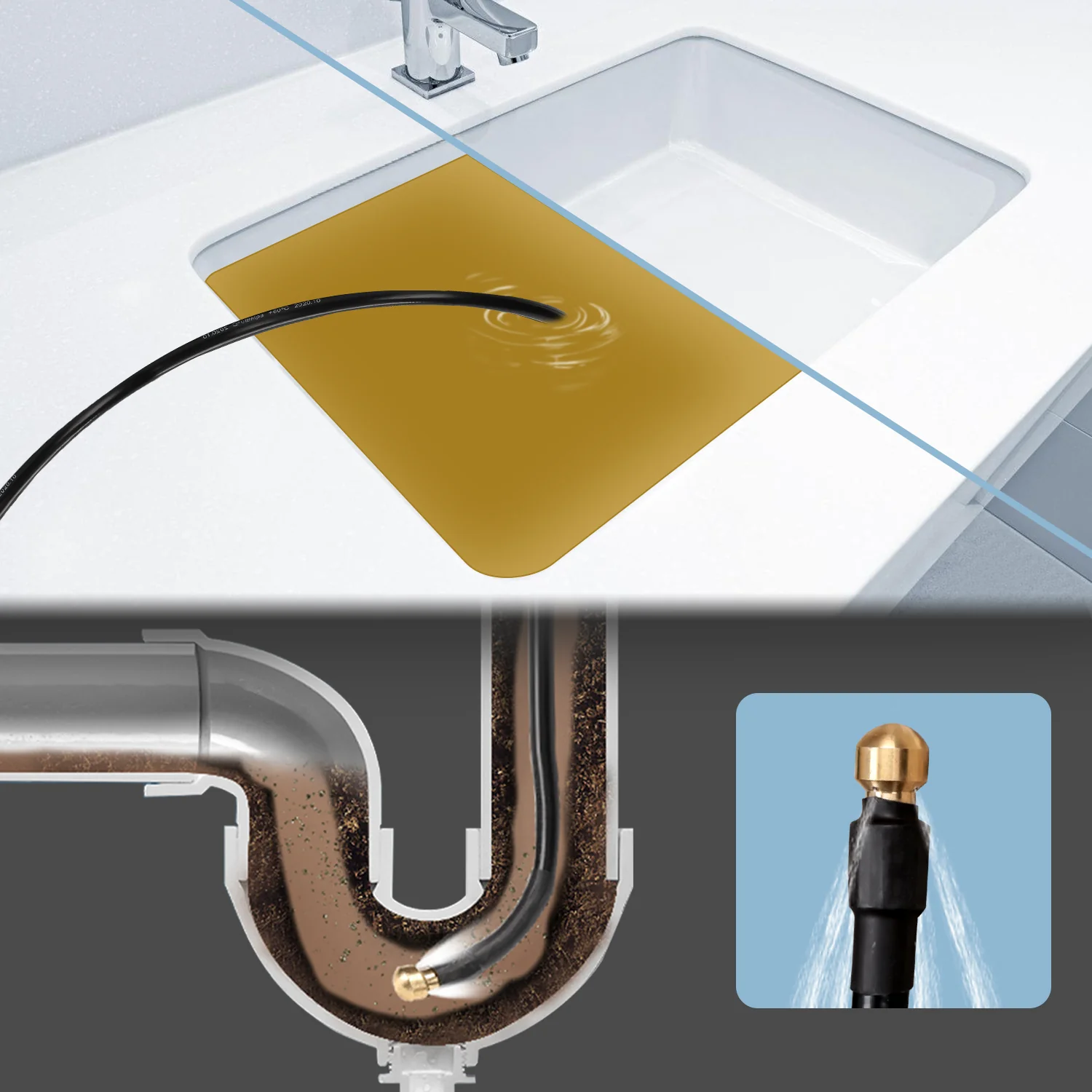 Rohrreinigungsschlauch 10m-30m 180 bar