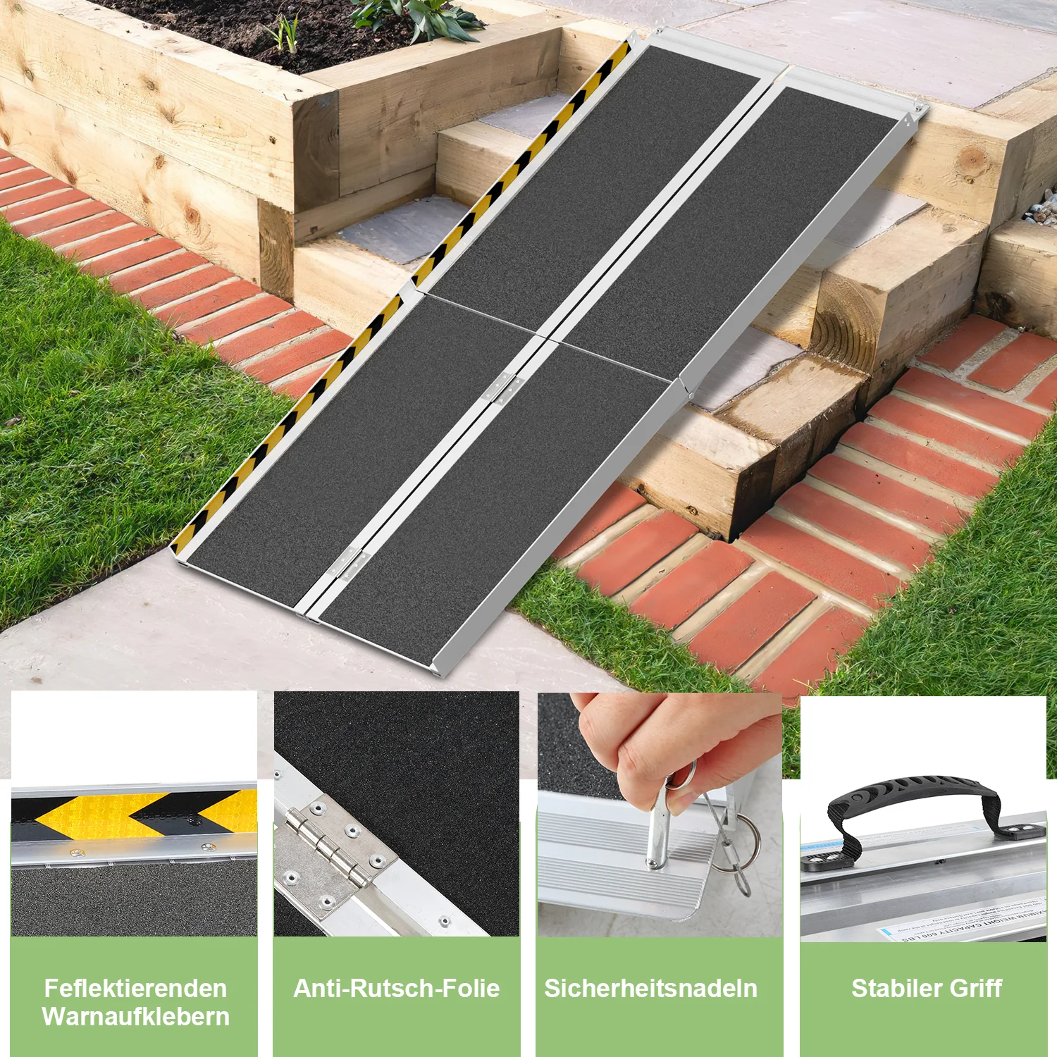 Rollstuhlrampe Laderampe Alu bis 270kg