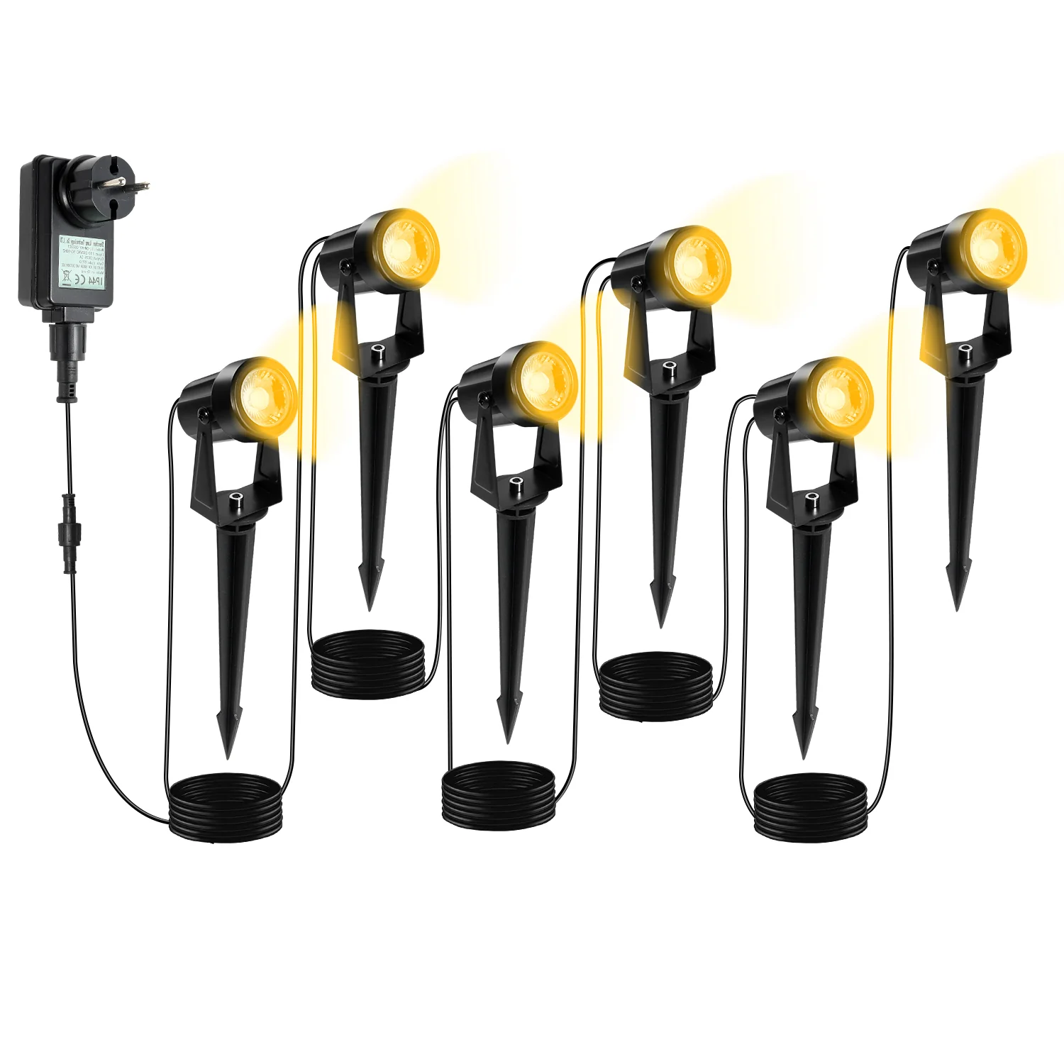 LED Gartenbeleuchtung Gartenleuchte Warmweiß IP65 6er Set